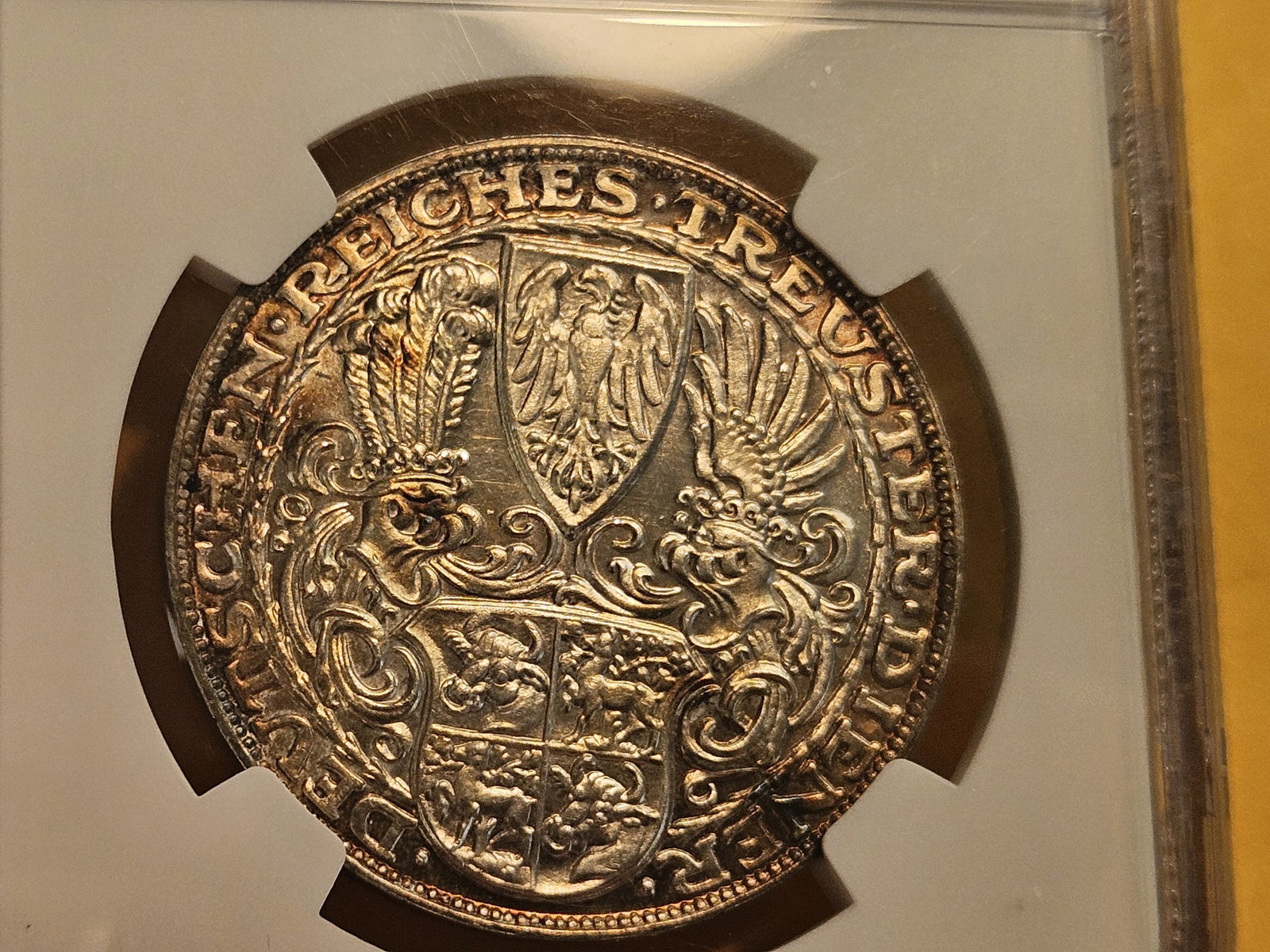 NGC 1927-D German Silver Medal in Mint State 62 - 11