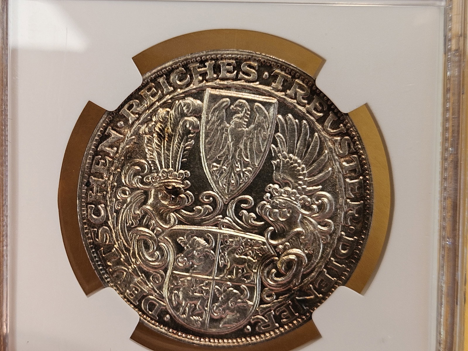 NGC 1927-D German Silver Medal in Mint State 62 - 12