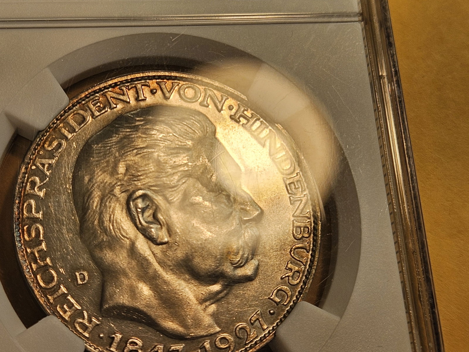 NGC 1927-D German Silver Medal in Mint State 62 - 5