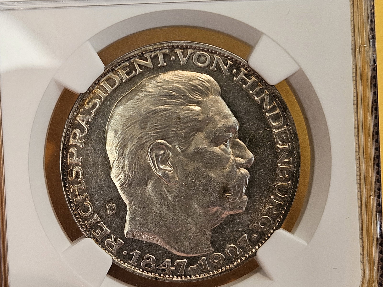 NGC 1927-D German Silver Medal in Mint State 62 - 7