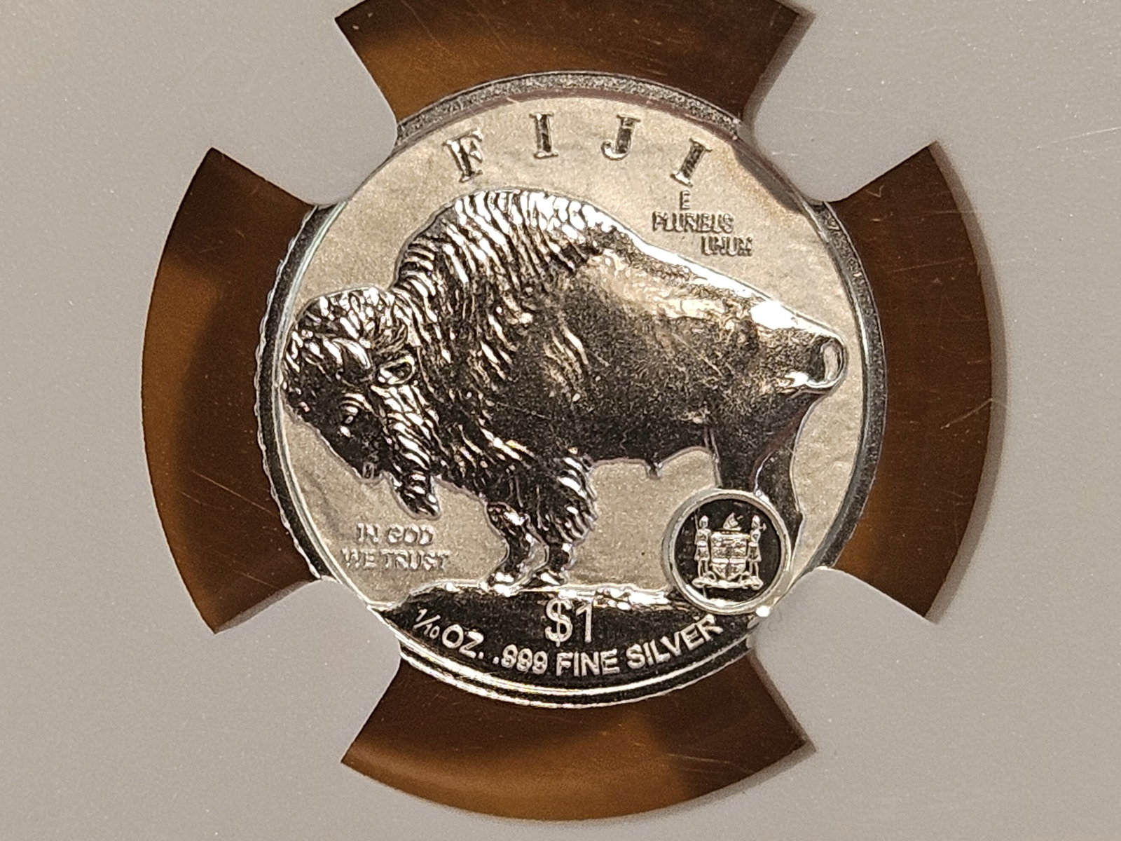 PERFECT! NGC 2023 Fiji Silver Dollar in Reverse Proof 70 - 4