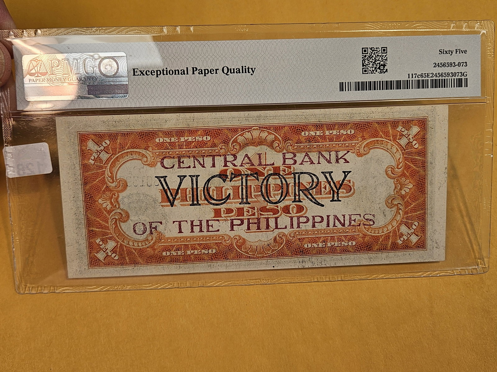 GEM! PMG Philippines Peso in GEM UNC 65 EPQ - 2