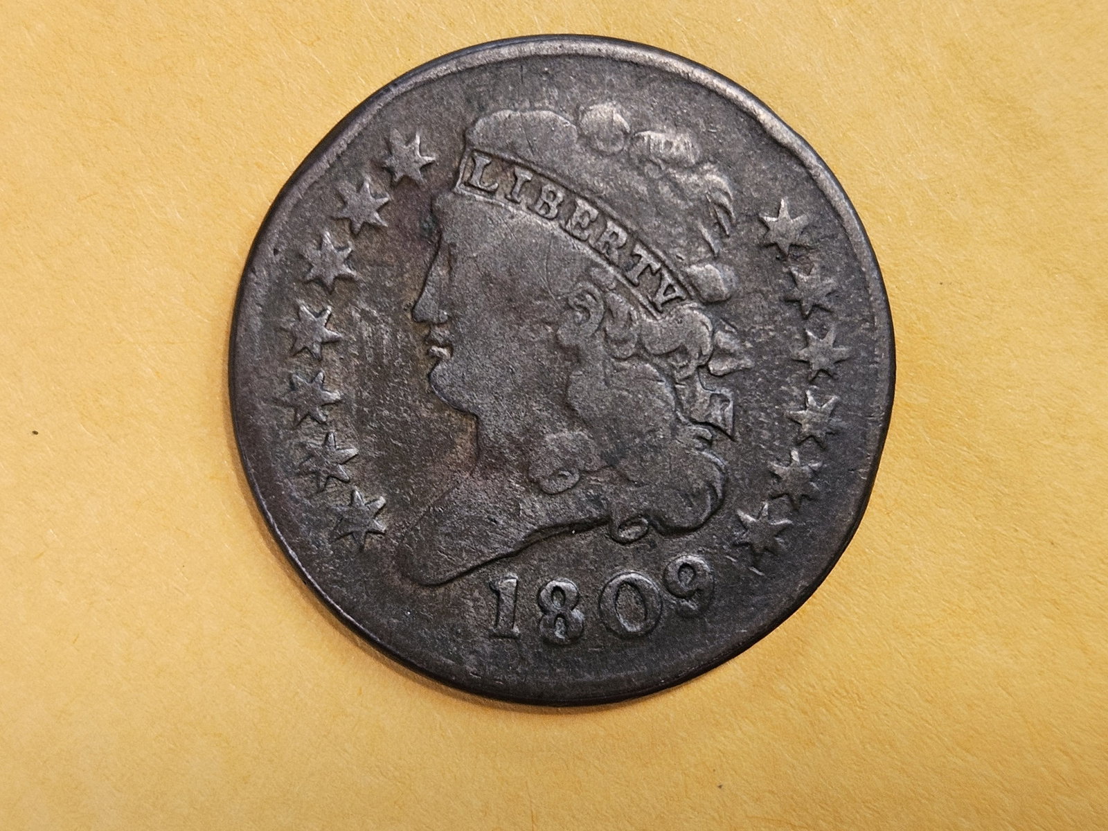 1809 Classic Head Half-Cent in Fine - 3