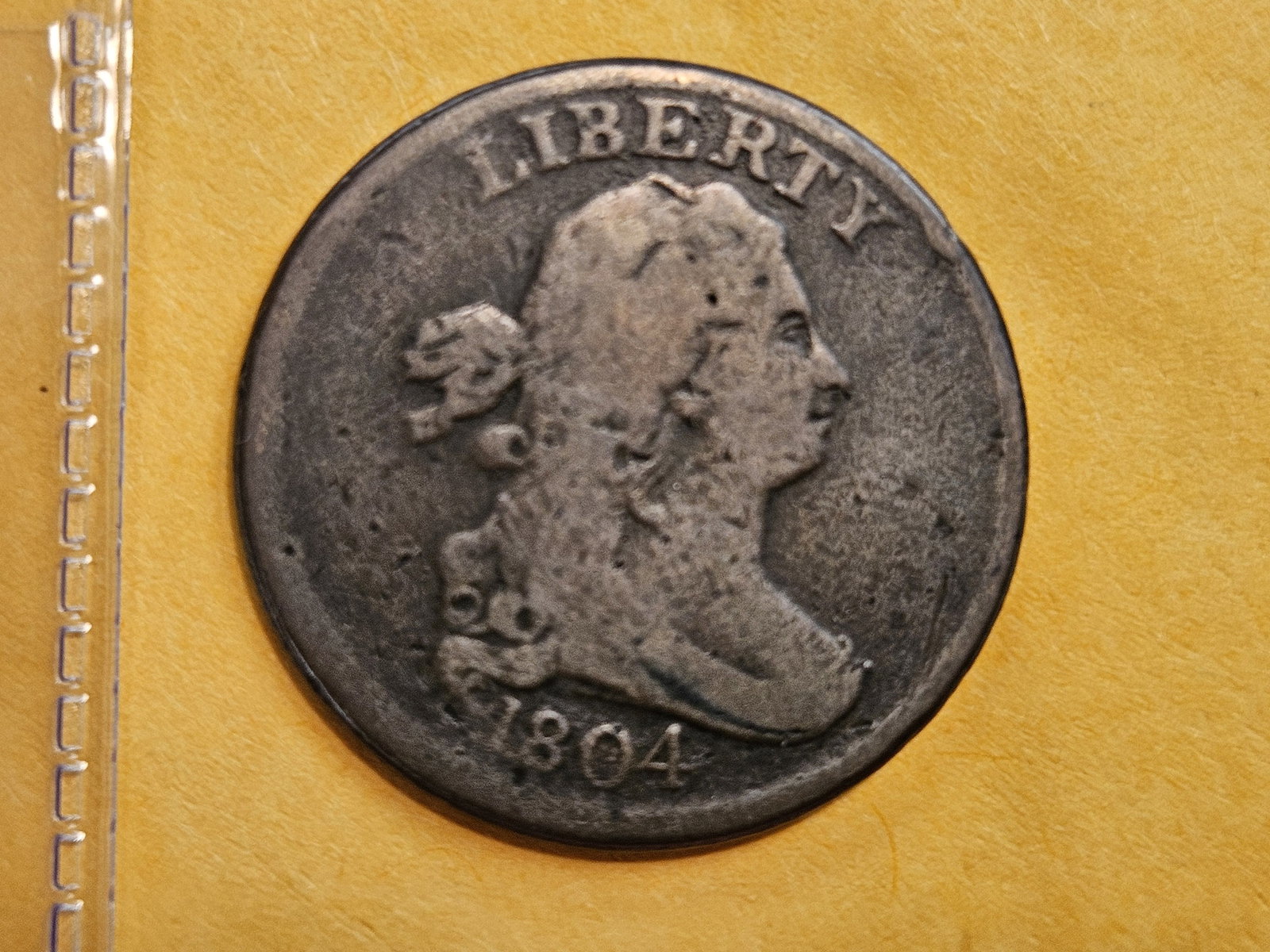 1804 Draped Bust Half Cent in Fine - 3