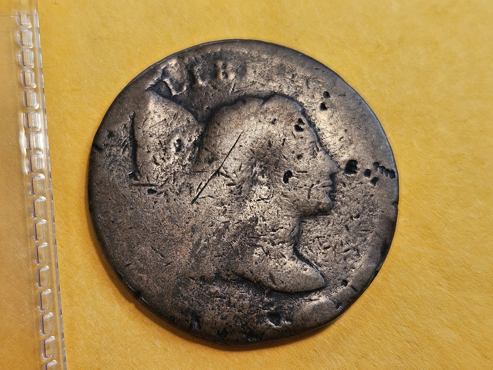 * Scarce! 1795 Liberty Cap Large Cent: Has issues but, hey, it's a cool old piece!