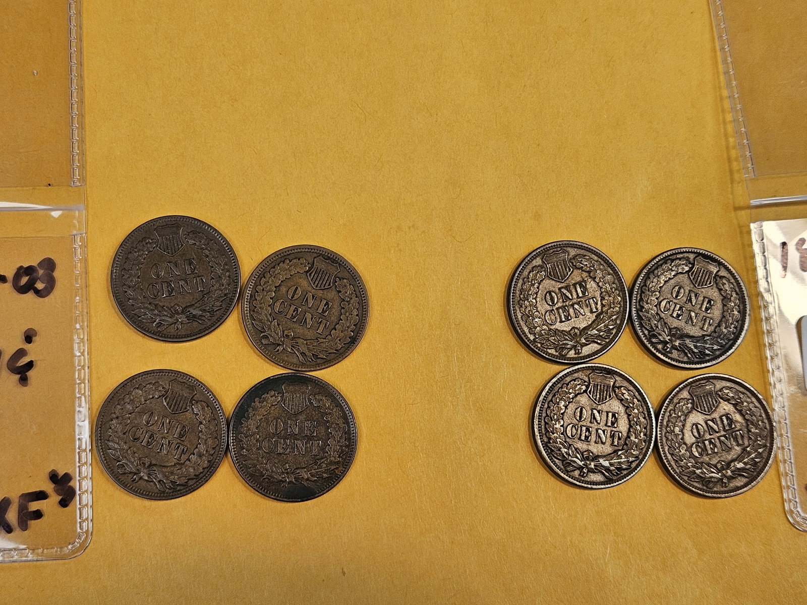 Eight nicer Indian Cents in Very Fine plus to Extra Fine plus - 4