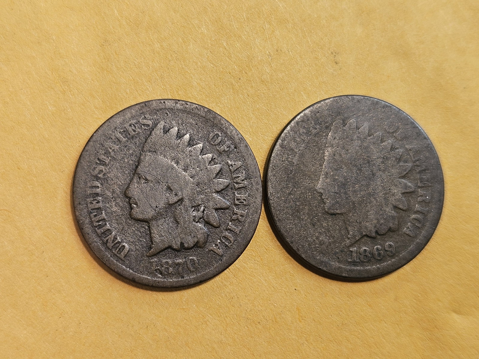 Two Semi-key Indian Cents in About Good (1 of 3)