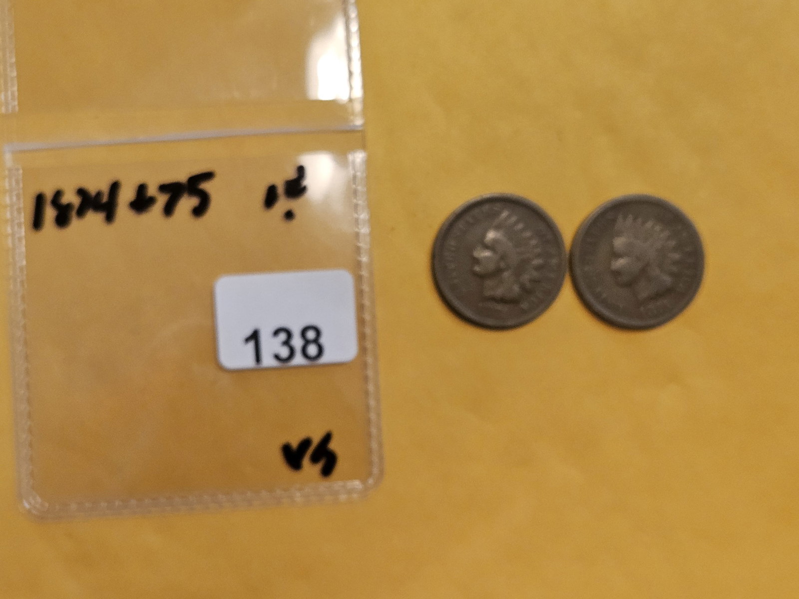 Two little better date Indian Cents in Very Good - 2