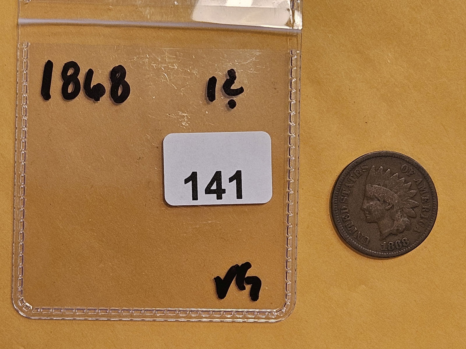 Semi-key 1868 Indian Cent - 2