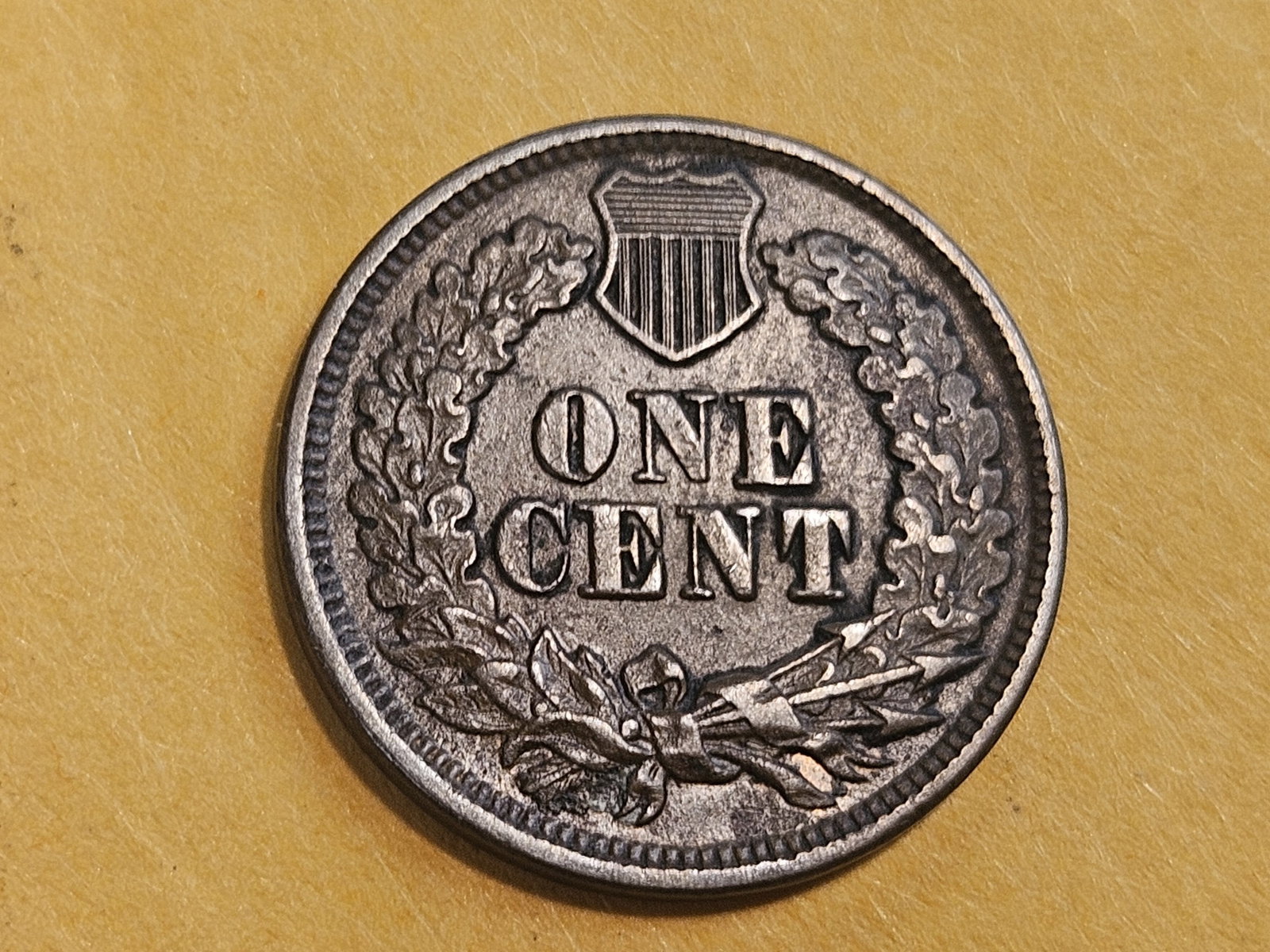 1865 Indian Cent in About Uncirculated - 4