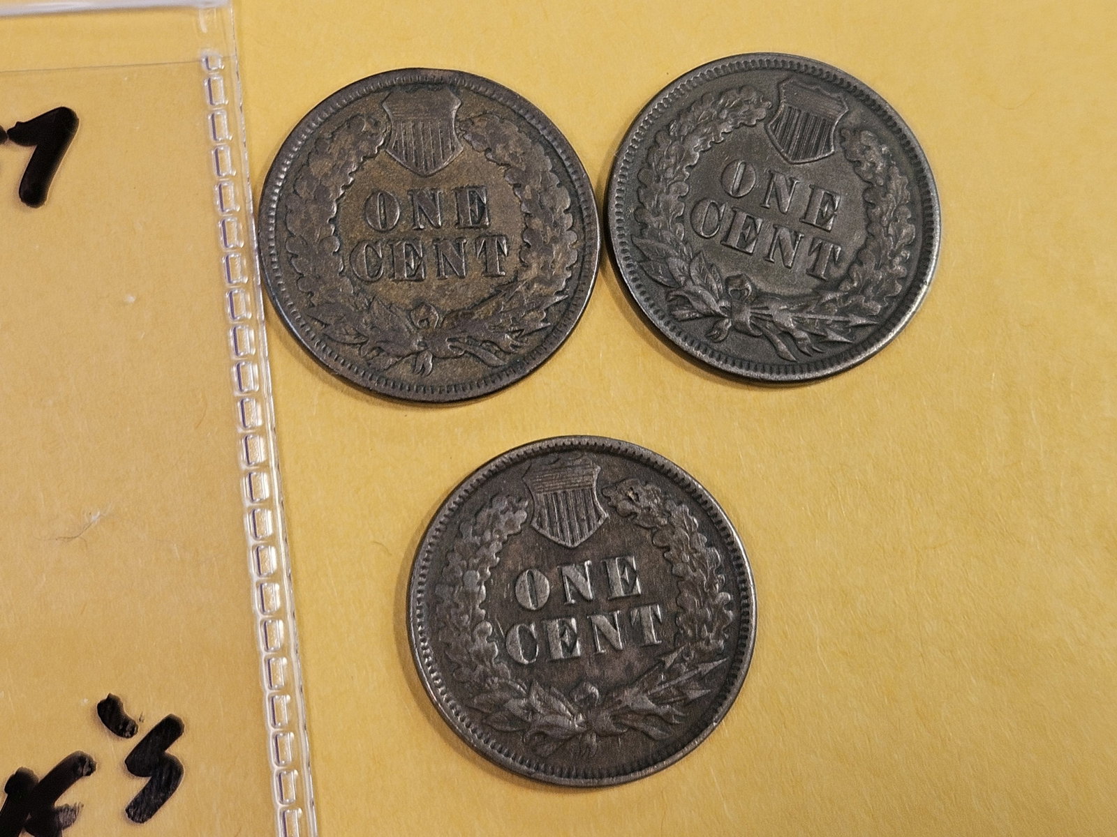 Five little better Indian Cents - 3