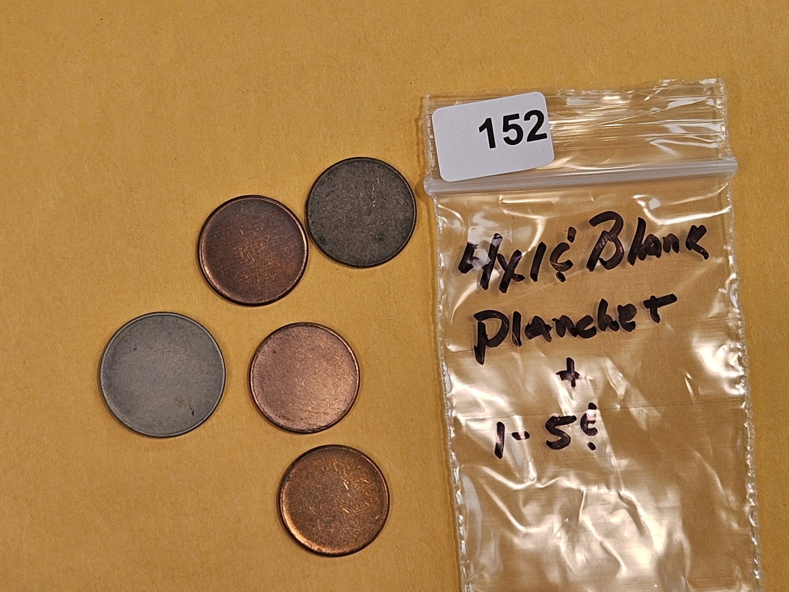 MINT ERRORS! All Blank Planchets: Four Cents and one Nickel