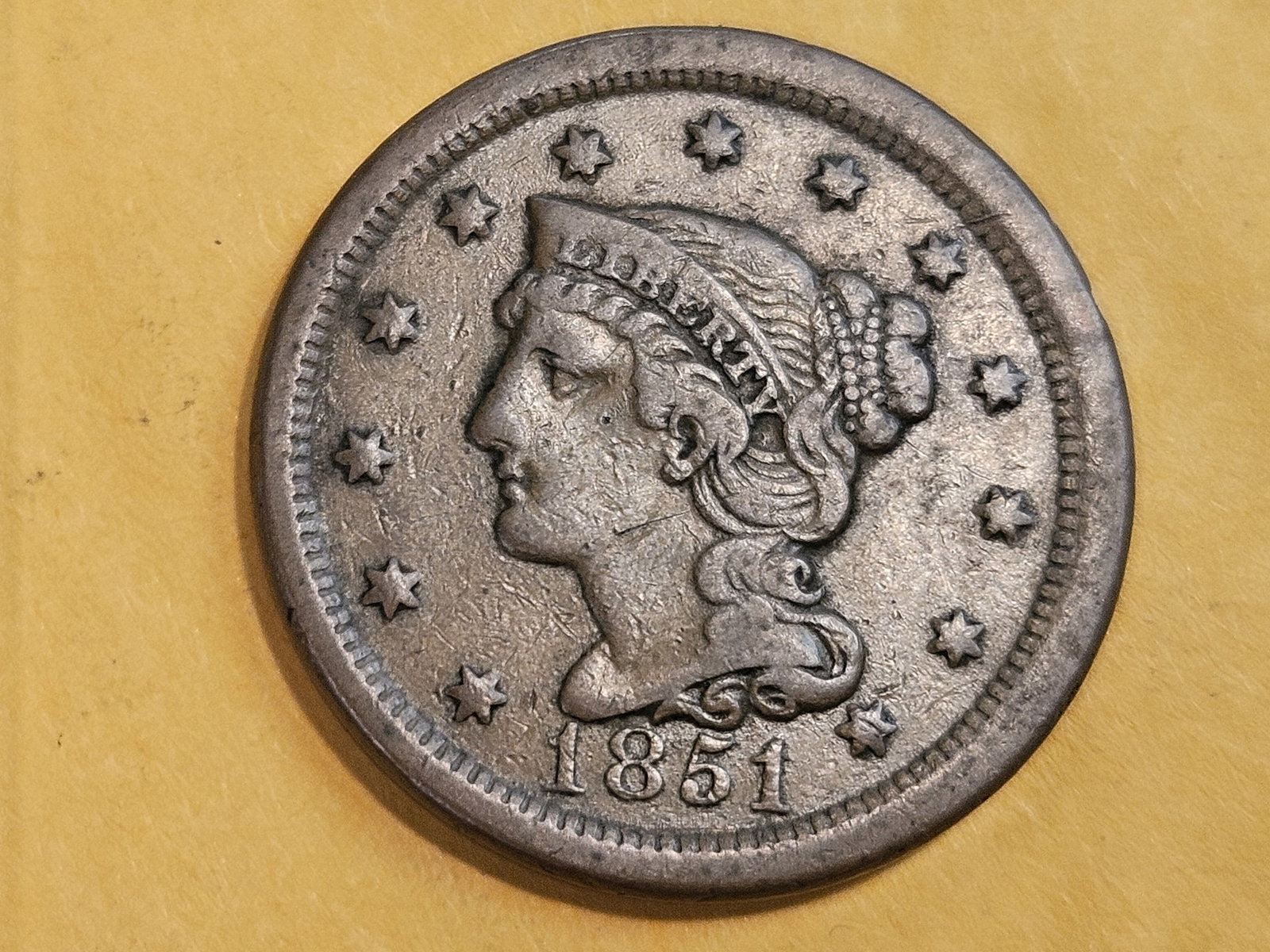 1852 Braided hair Large Cent - 4