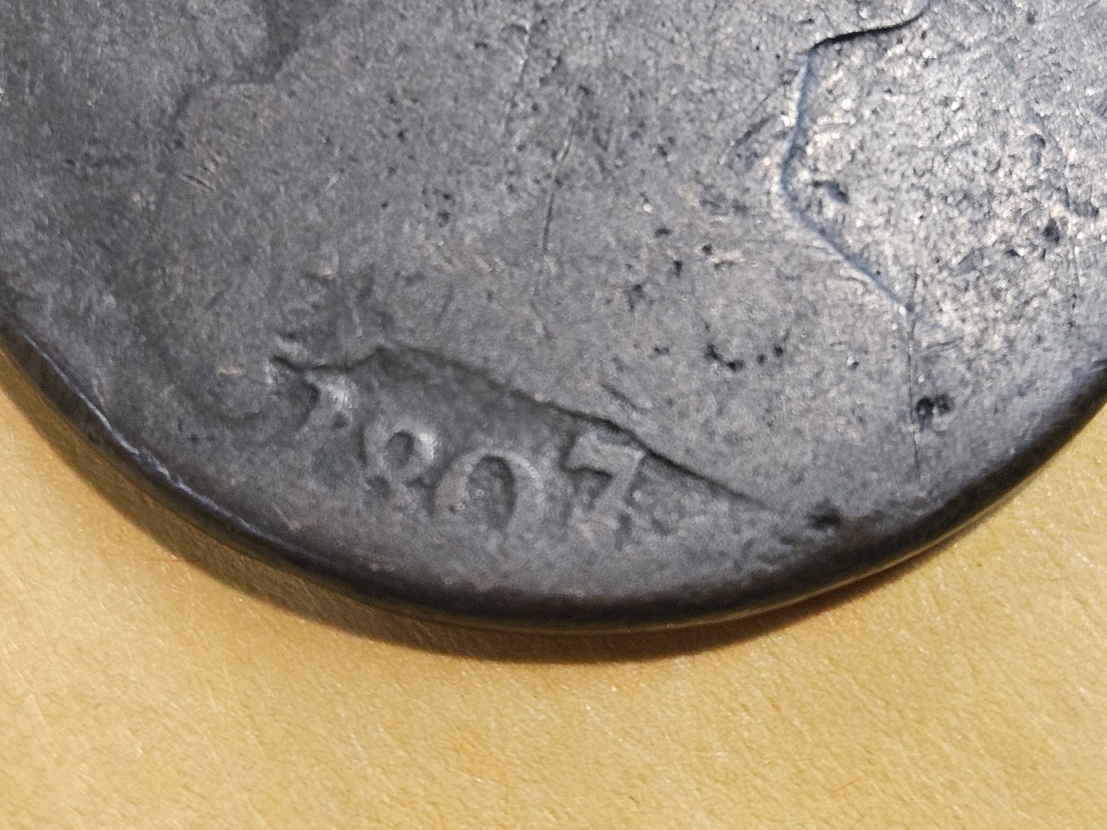 1807/6 Draped Bust Large Cent in About Good - 3