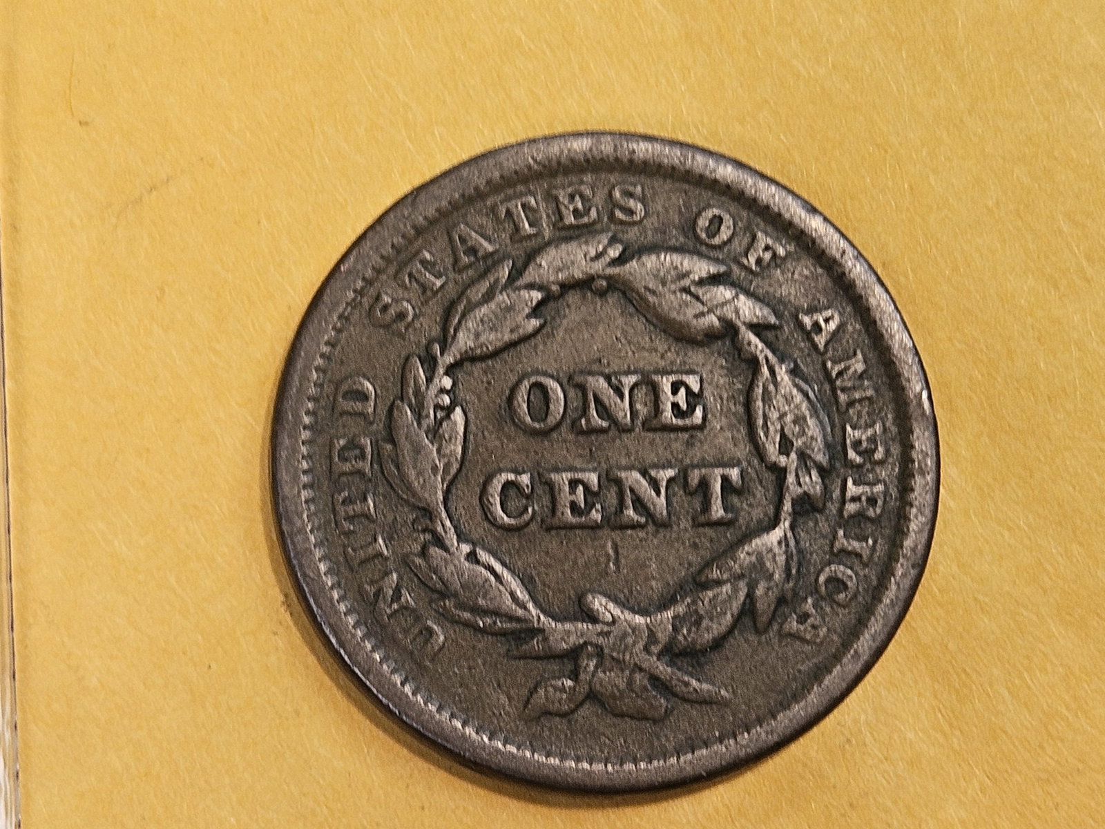 1842 Braided Hair Large Cent in Very Fine - 3