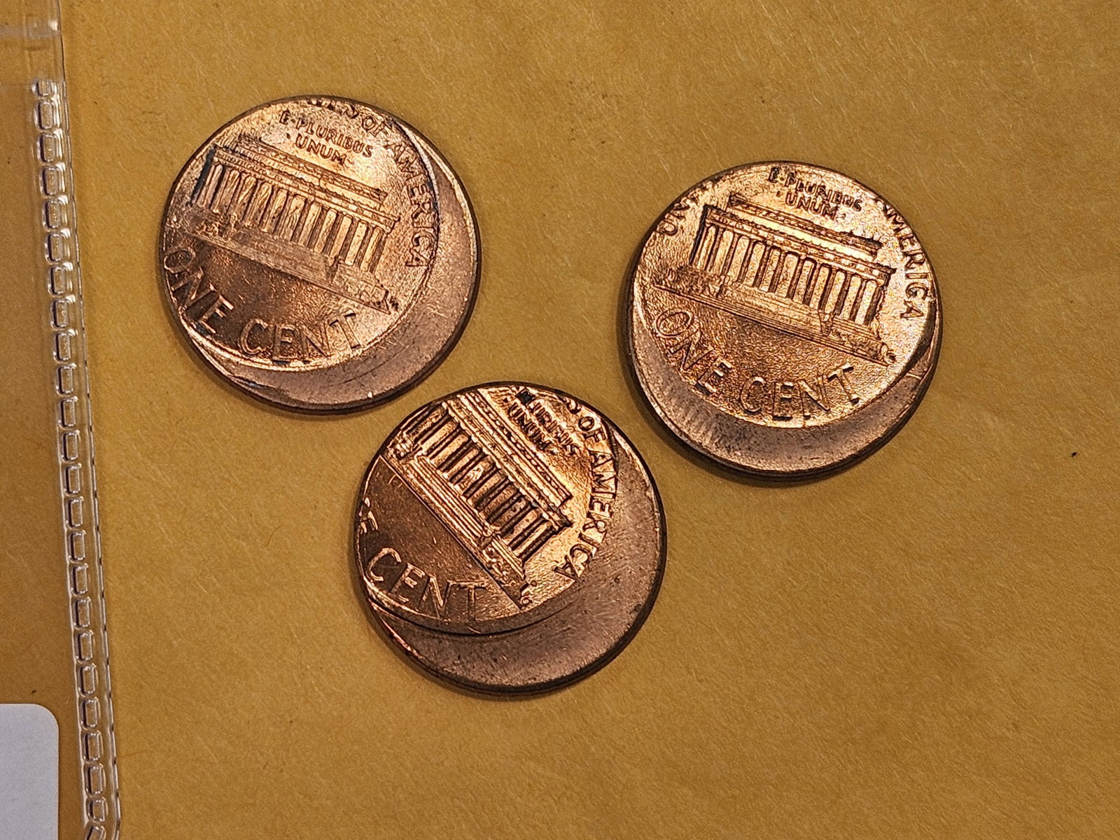 MINT ERRORS! Three Brilliant Uncirculated Red Lincoln Cents - 3