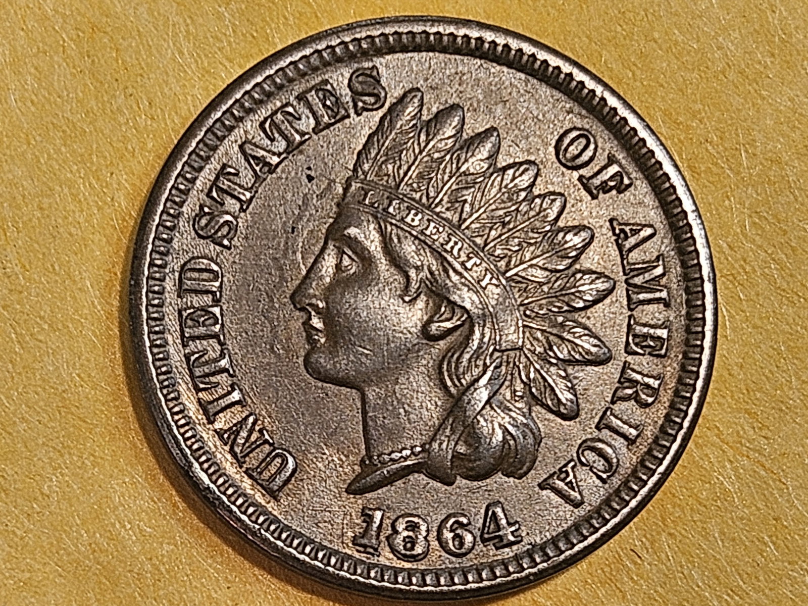 ** KEY VARIETY ** 1864/1864-L Indian Cent in Very Choice Brilliant Uncirculated: "Fivaz-Stanton FS-2301. Fivaz-Stanton (OLD): FS-006.7. Snow: S-1.
