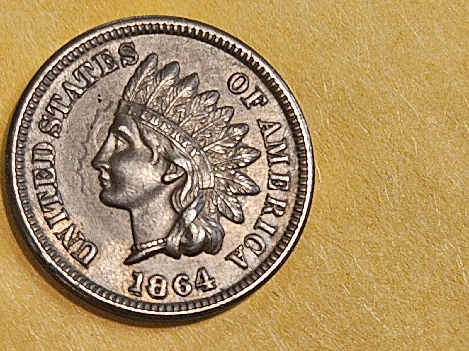 ** KEY VARIETY ** 1864/1864-L Indian Cent in Very Choice Brilliant Uncirculated - 4