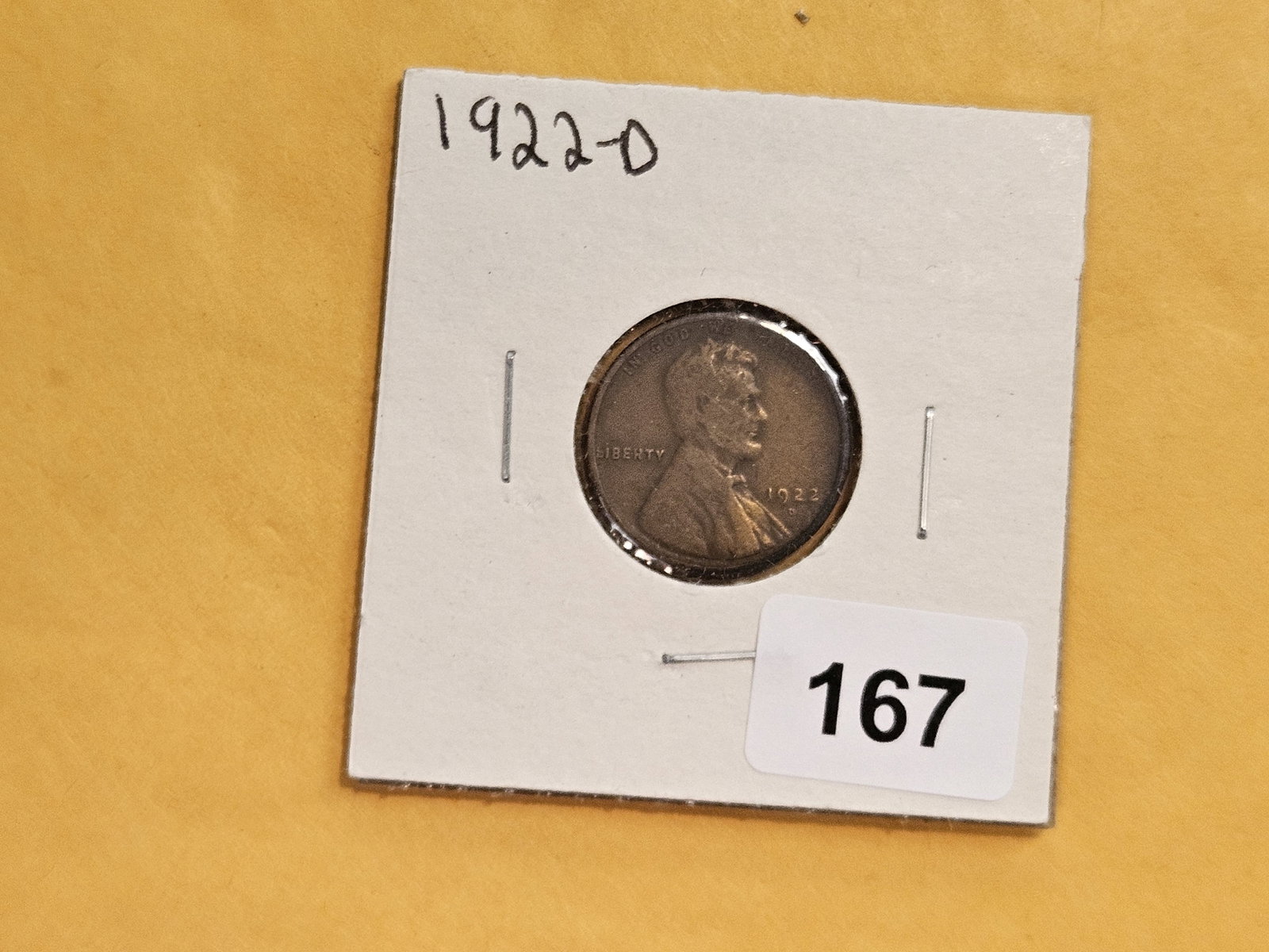 Semi-key 1922-D Wheat cent - 2