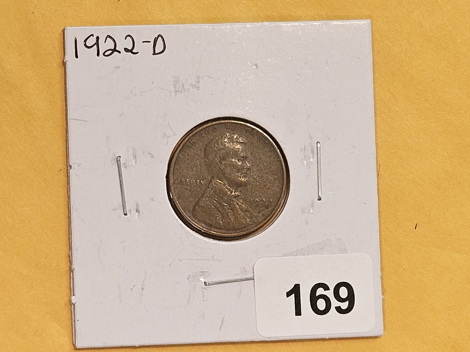 Semi-key 1922-D Wheat cent in Extra Fine - 2