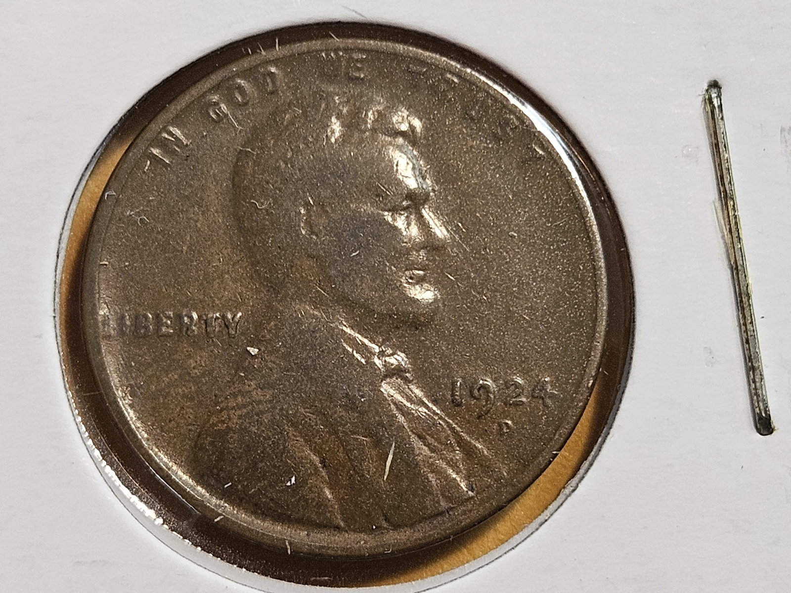 Semi-key 1924-D Wheat cent: Circulated