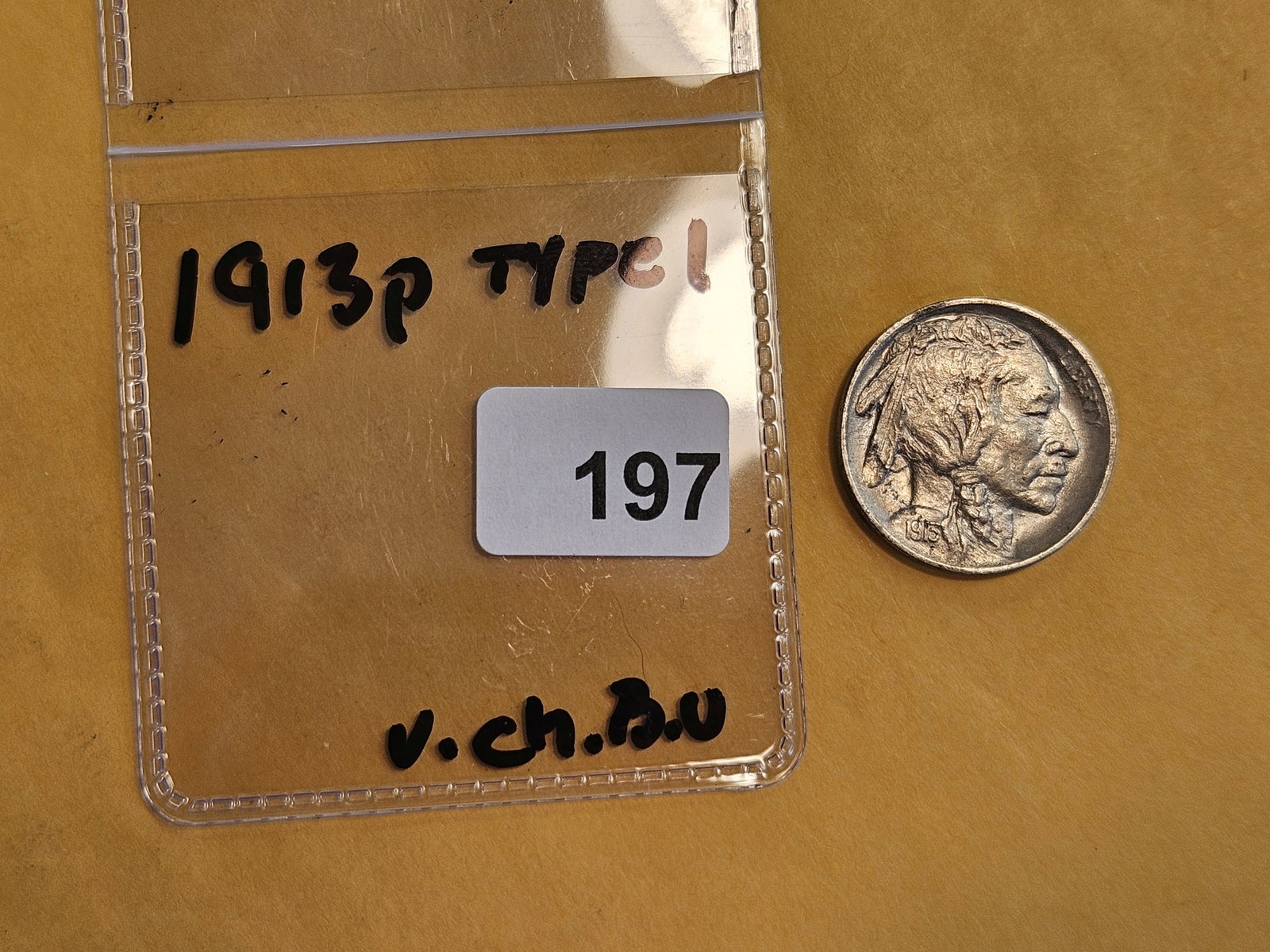 Very Choice Brilliant Uncirculated 1913 Type 1 Buffalo Nickel - 2