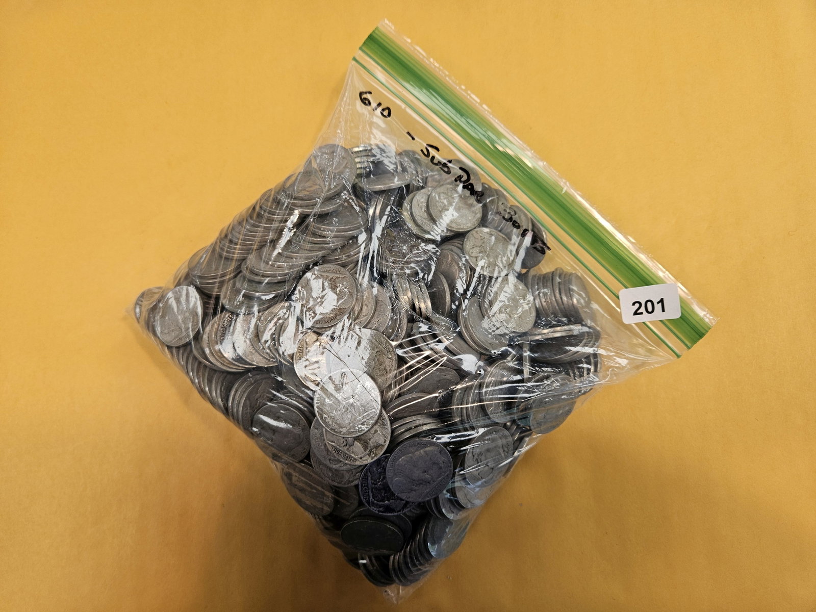 SIX HUNDRED ten Buffalo Nickels: All considered "sub-par" by the dealer