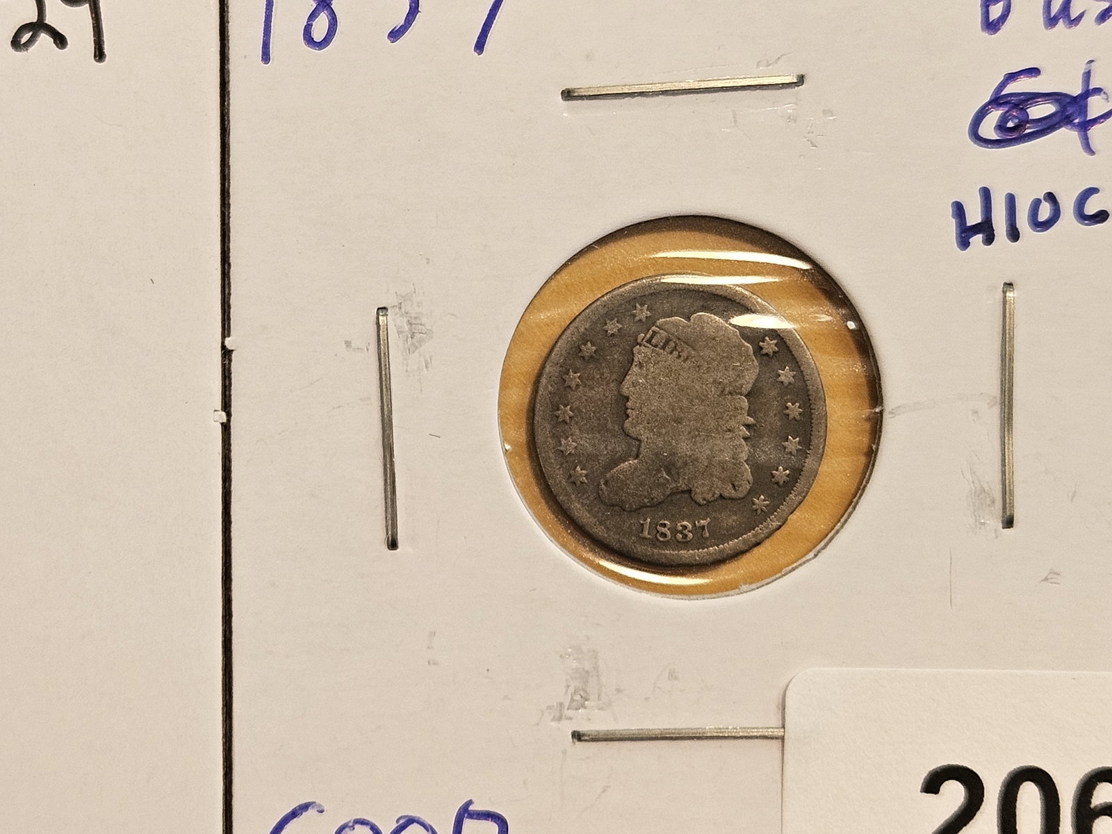 Four mixed Seated Liberty silver Half-Dimes - 5