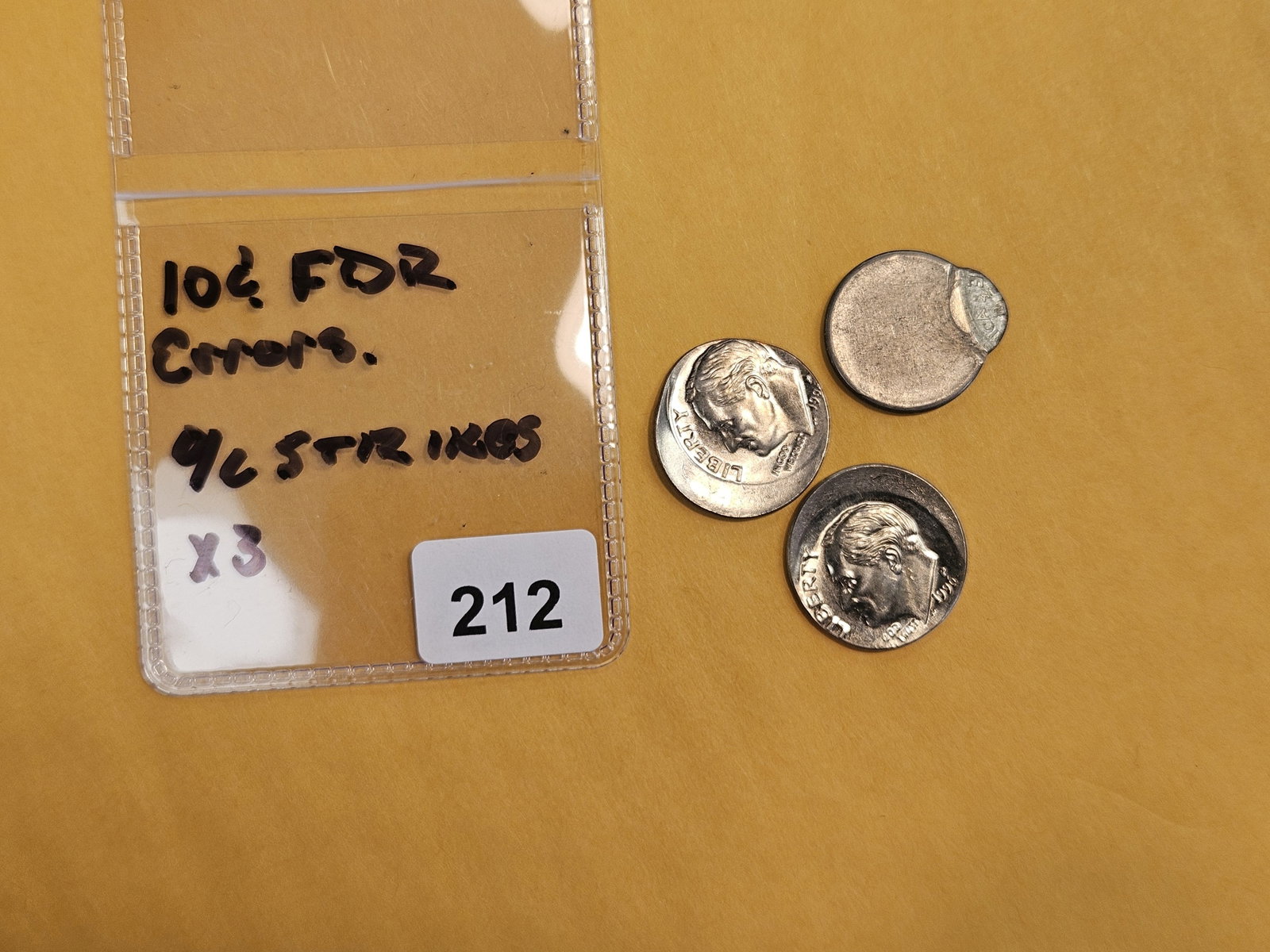 MINT ERRORS! Three Brilliant Uncirculated Roosevelt Dimes - 2