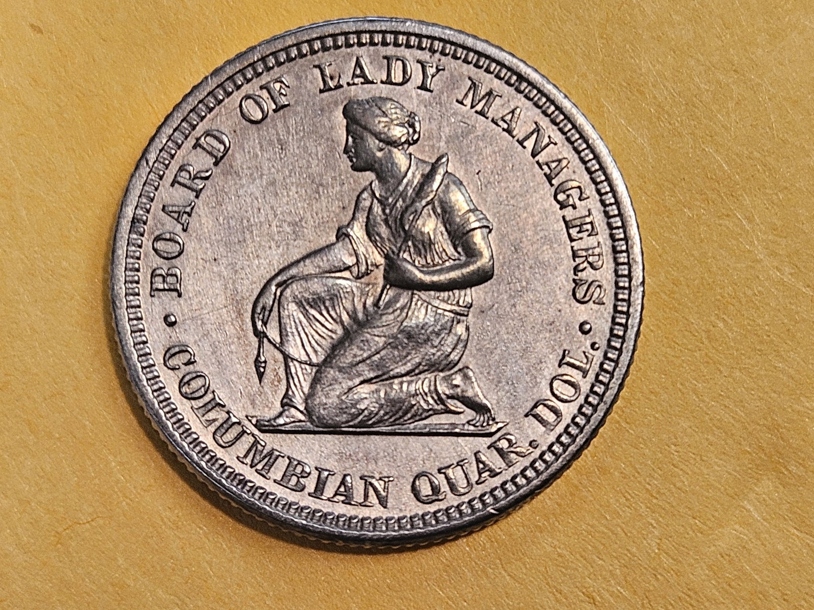 ** KEY COMMEM ** 1893 Isabella Quarter in About Uncirculated plus - 7