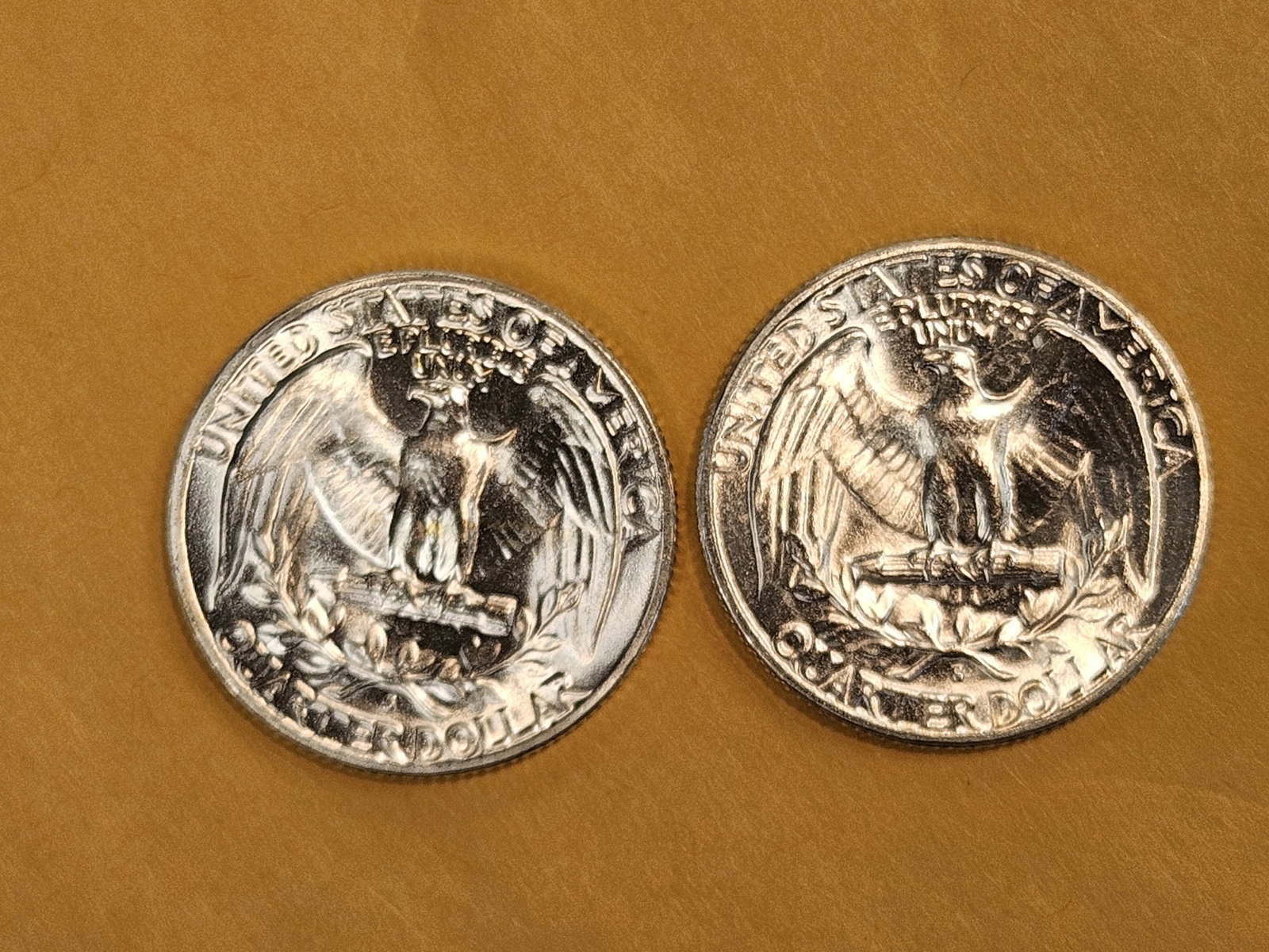 Two Brilliant, roll fresh, silver, 1954-S Washington Quarters - 8