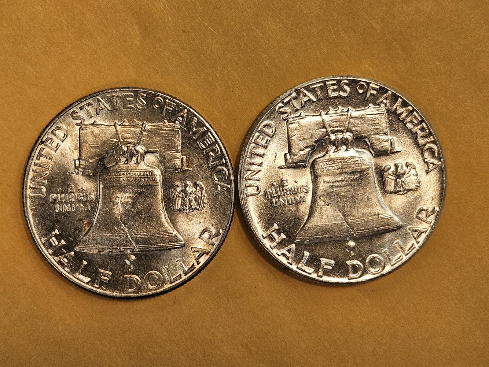 Two Brilliant Uncirculated plus Franklin Silver Half Dollars - 4