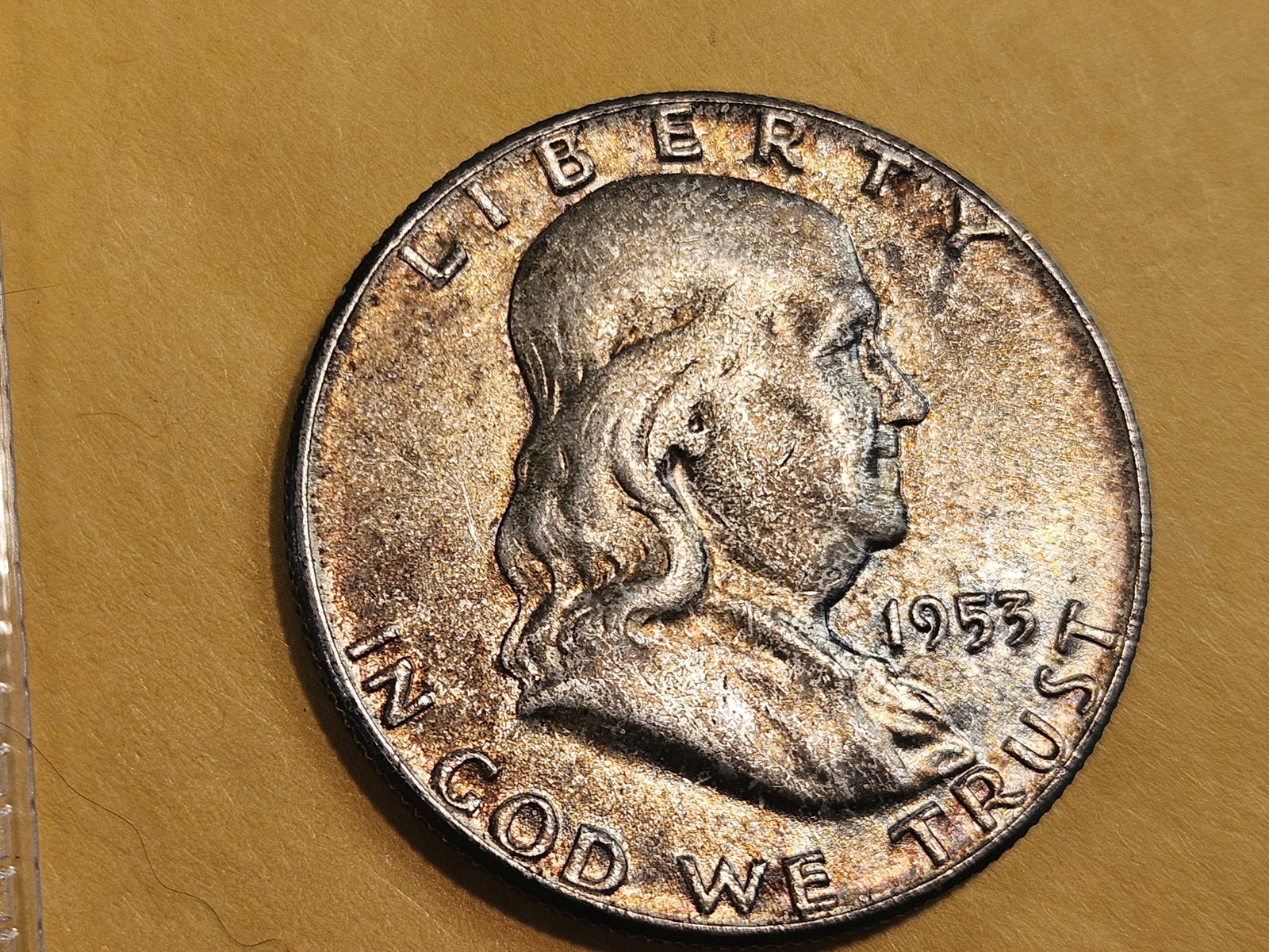GEM Brilliant Uncirculated Toned 1953 Franklin Half Dollar - 5