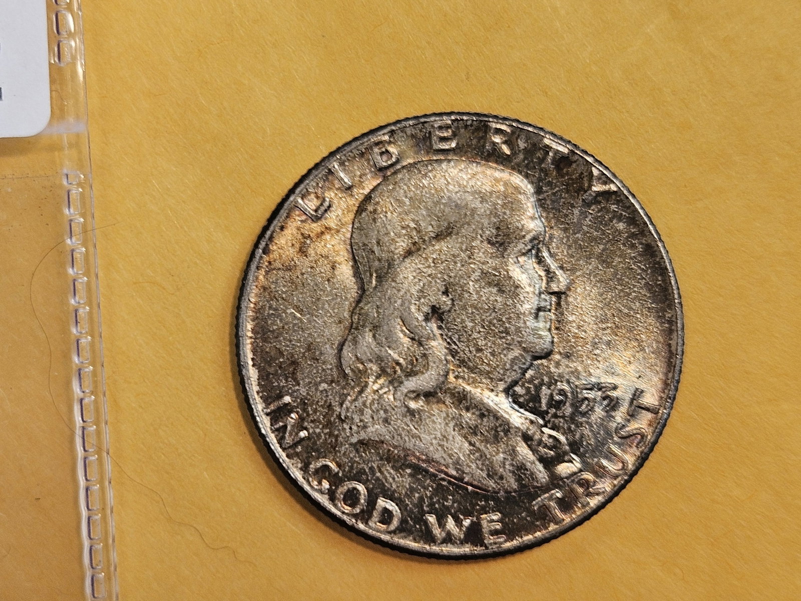 GEM Brilliant Uncirculated Toned 1953 Franklin Half Dollar - 7