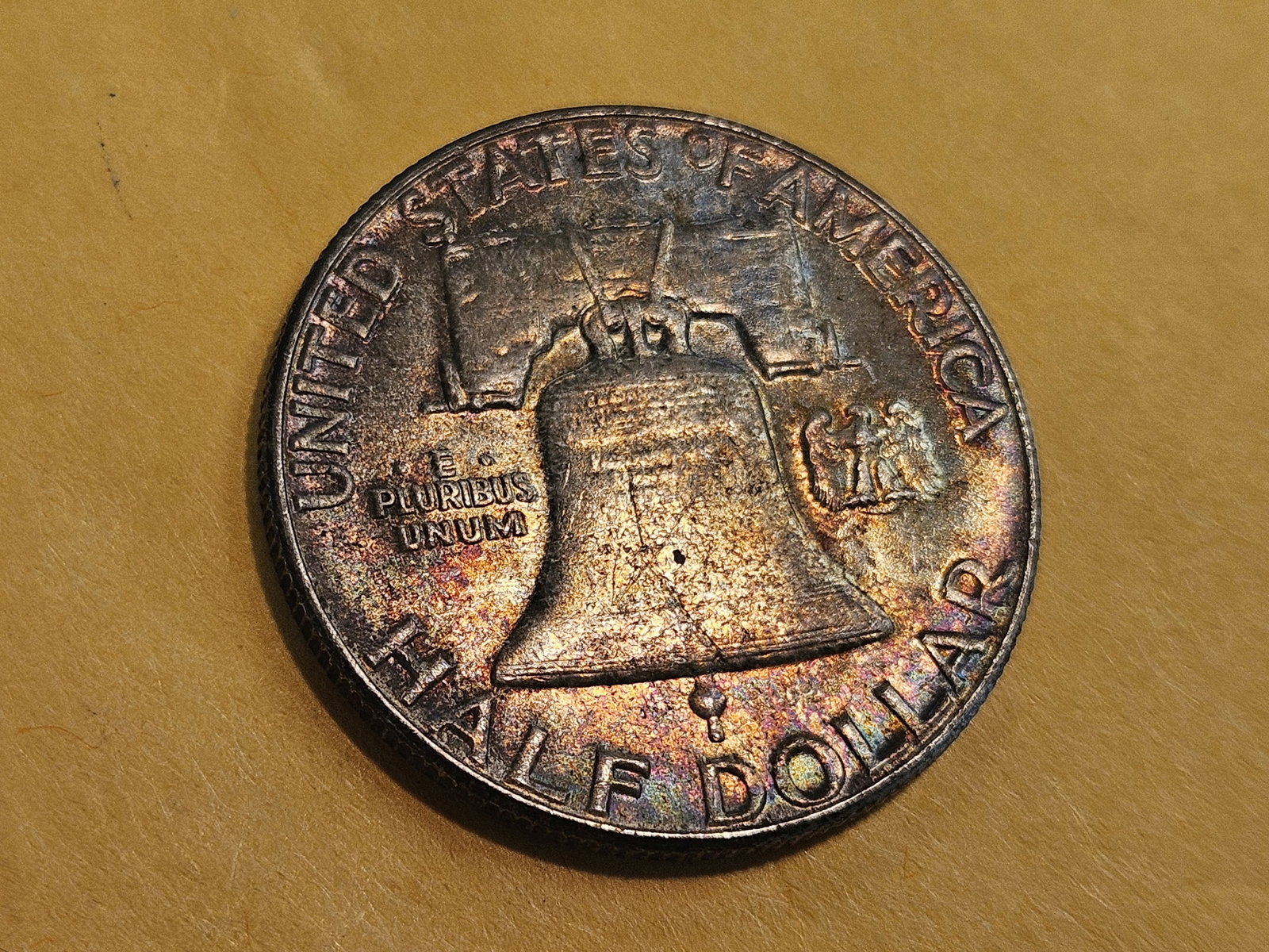 GEM Brilliant Uncirculated Toned 1953 Franklin Half Dollar - 9