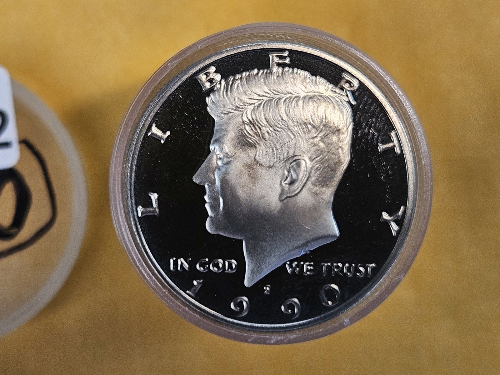 FULL Roll of GEM Proof 1990-S Kennedy Half Dollars: Top couple are GEM. Rest unsearched by us