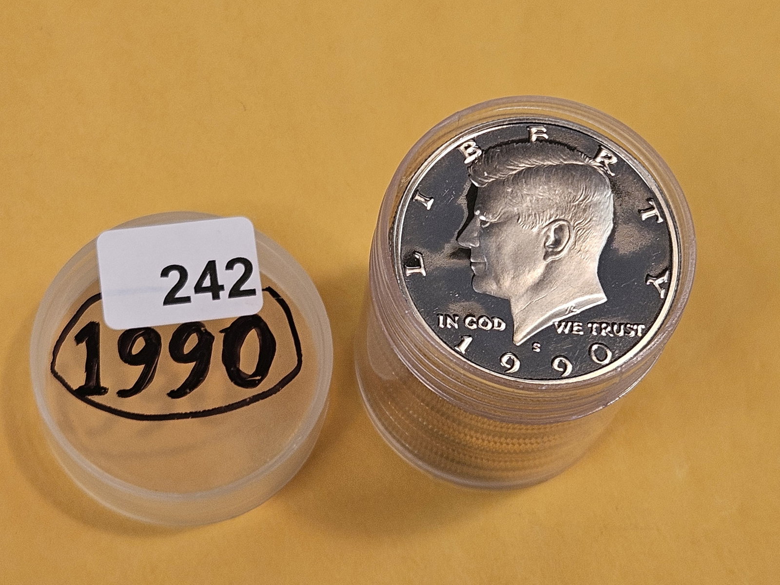 FULL Roll of GEM Proof 1990-S Kennedy Half Dollars - 2
