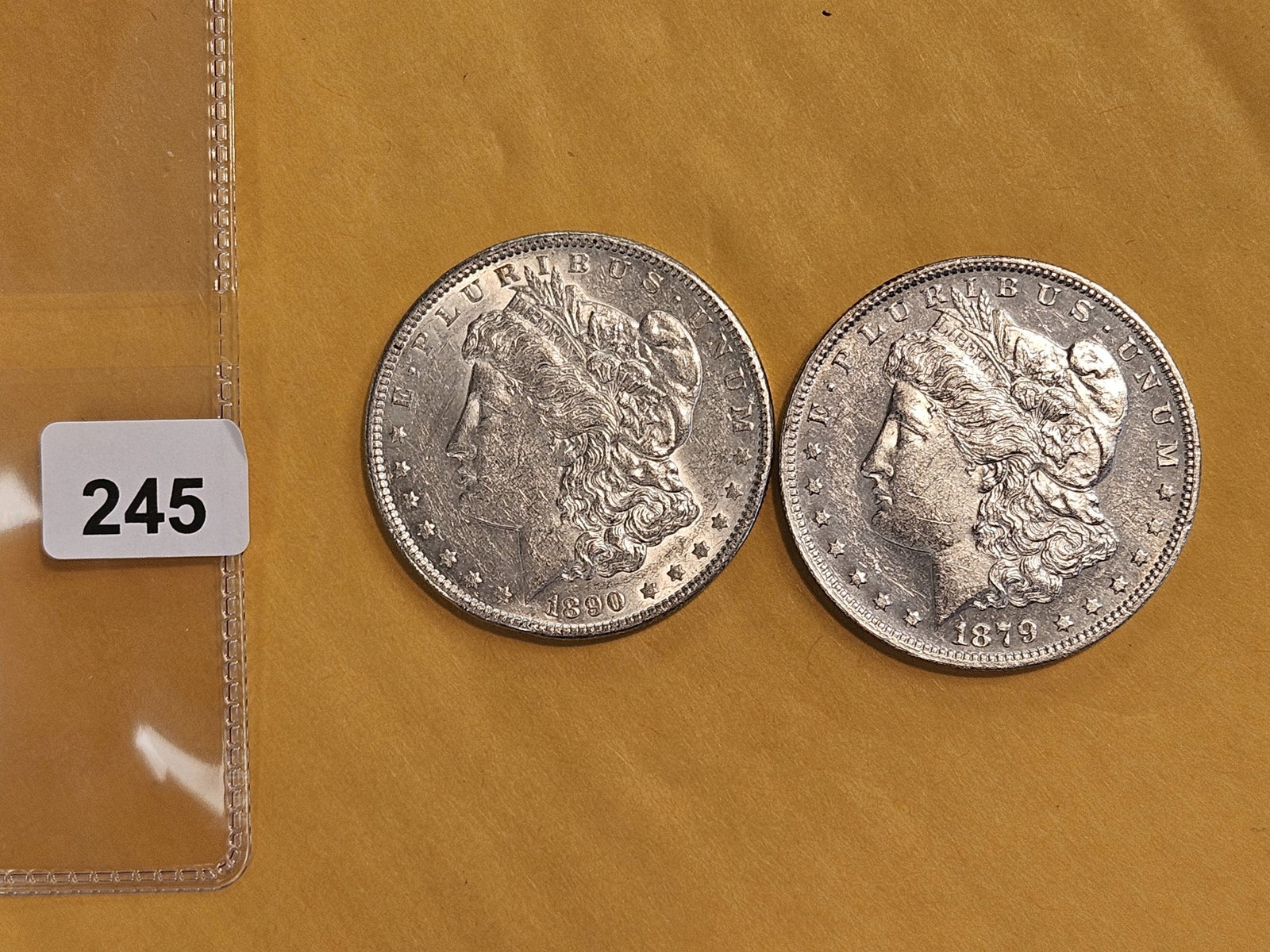 Two Brilliant About Uncirculated plus Morgan Silver Dollars - 2