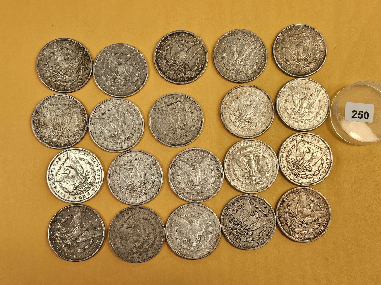 ** FULL ROLL ** Twenty Morgan Silver Dollars - 6