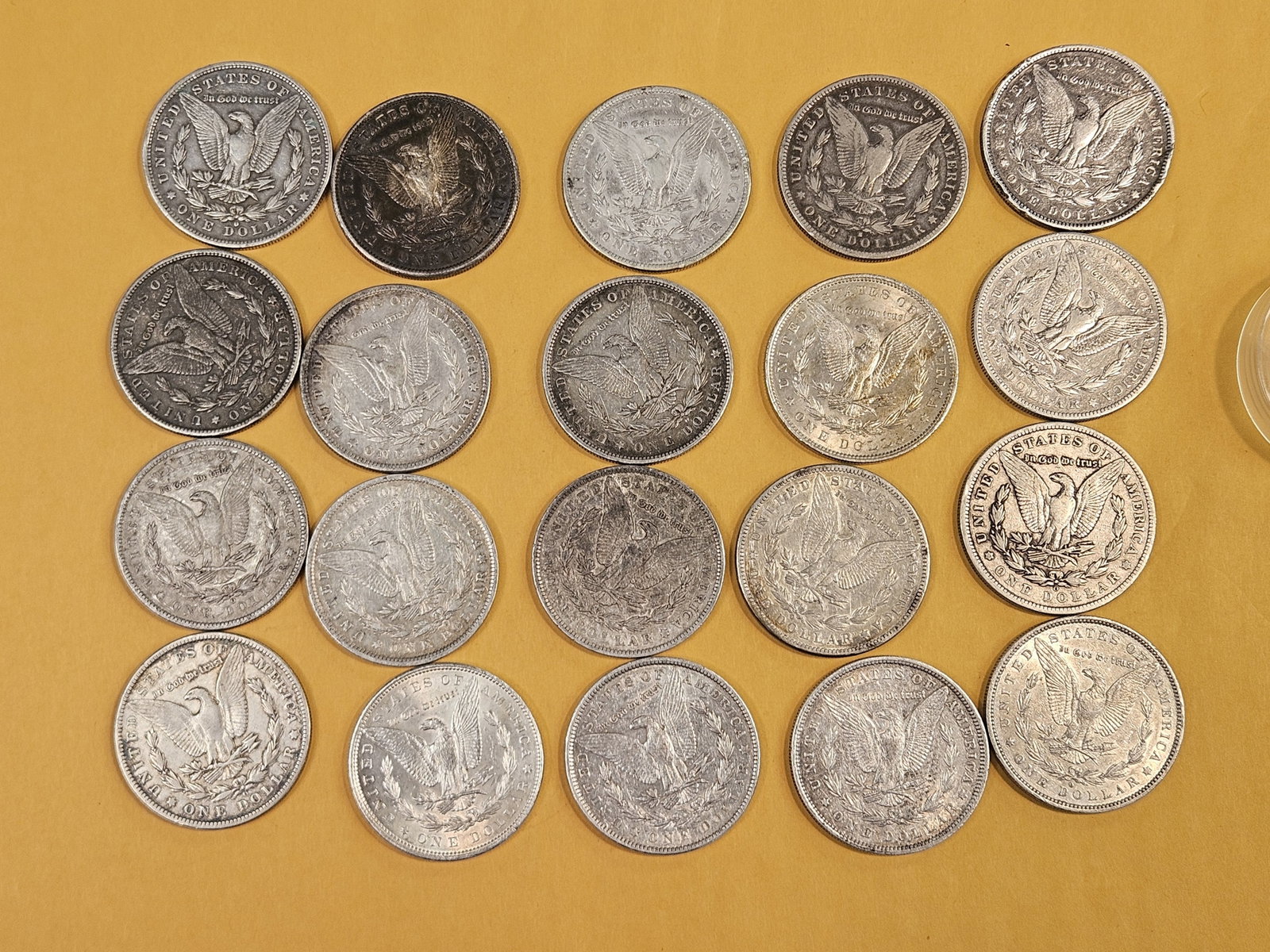 ** FULL ROLL ** Twenty Morgan Silver Dollars - 4