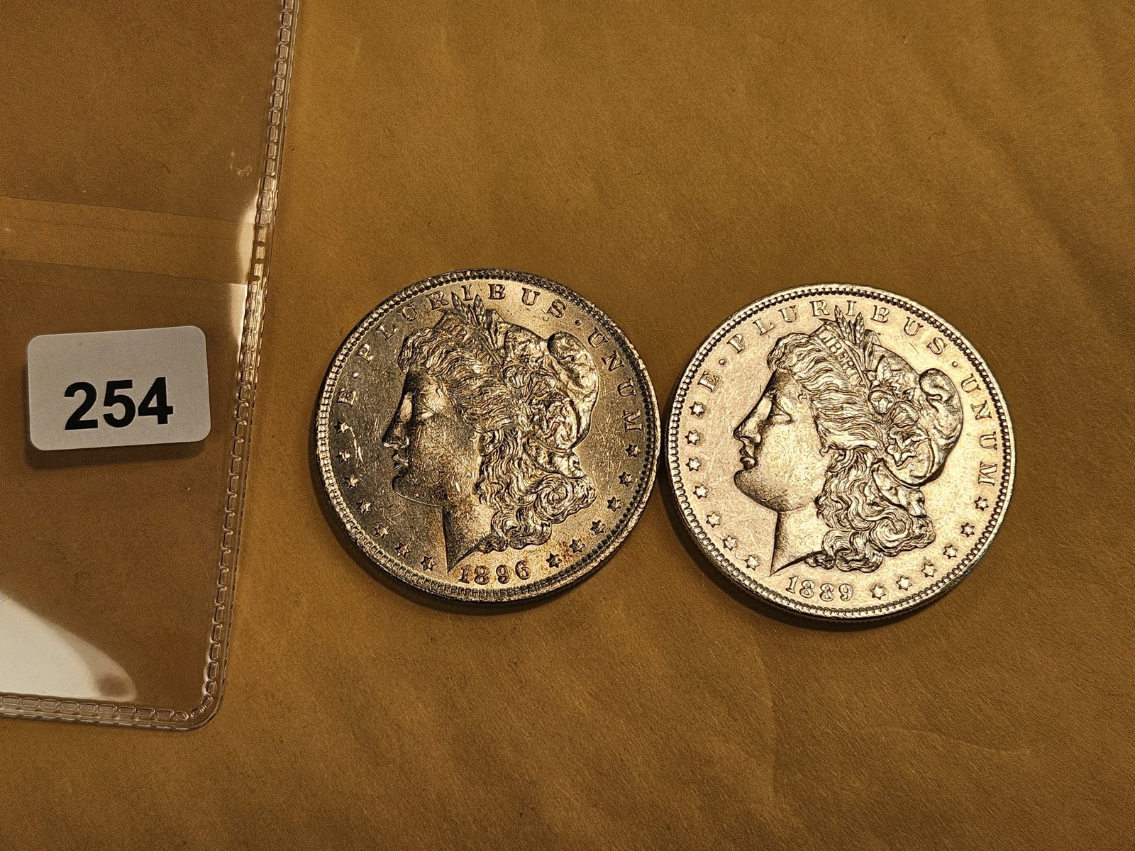 Two Brilliant About Uncirculated plus Morgan Silver Dollars - 2
