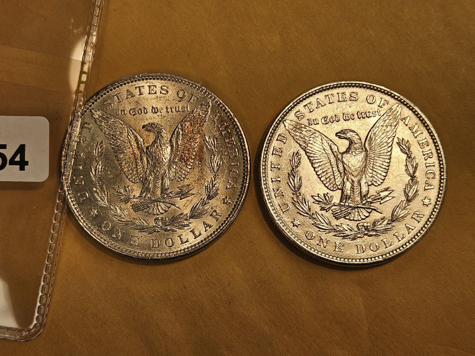 Two Brilliant About Uncirculated plus Morgan Silver Dollars - 3