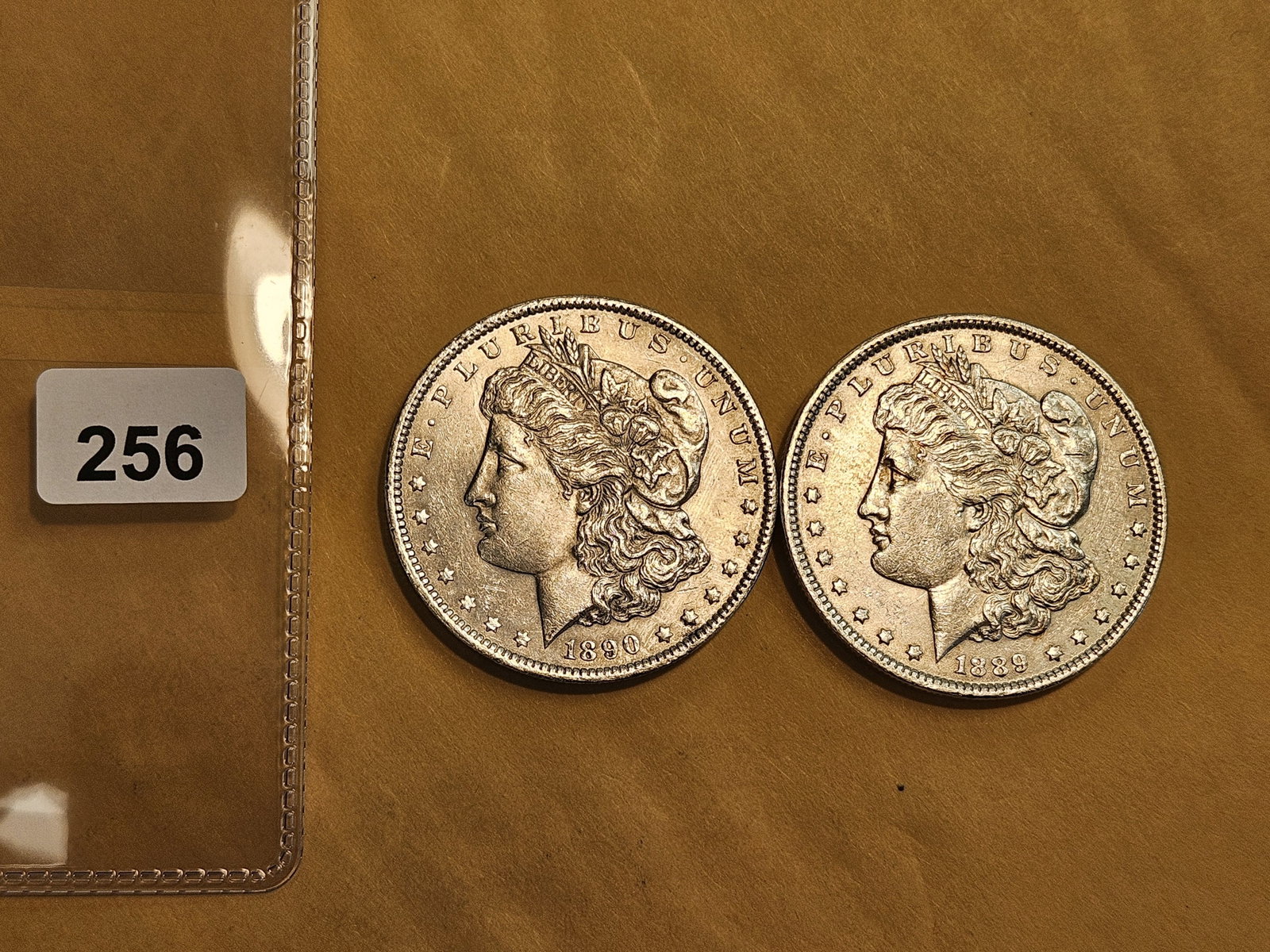 Two Brilliant About Uncirculated plus Morgan Silver Dollars - 2