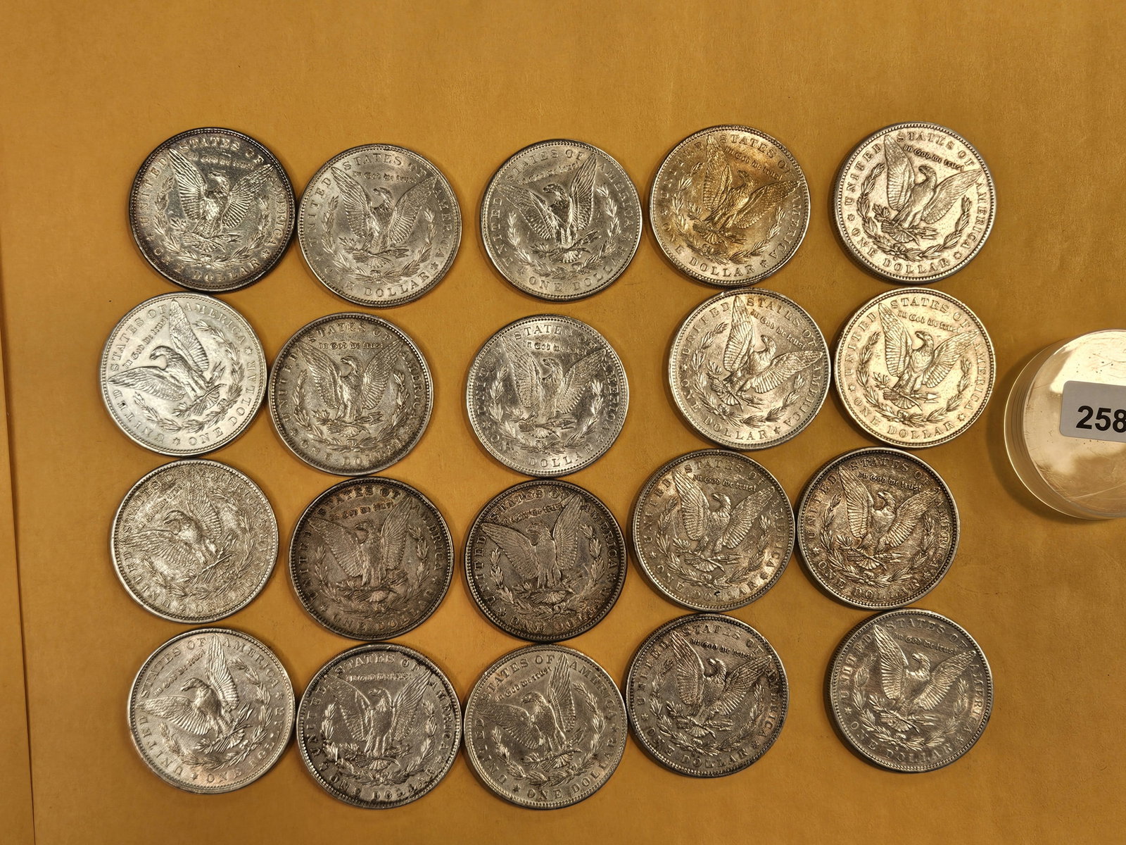 ** FULL ROLL ** Twenty Morgan Silver Dollars - 6