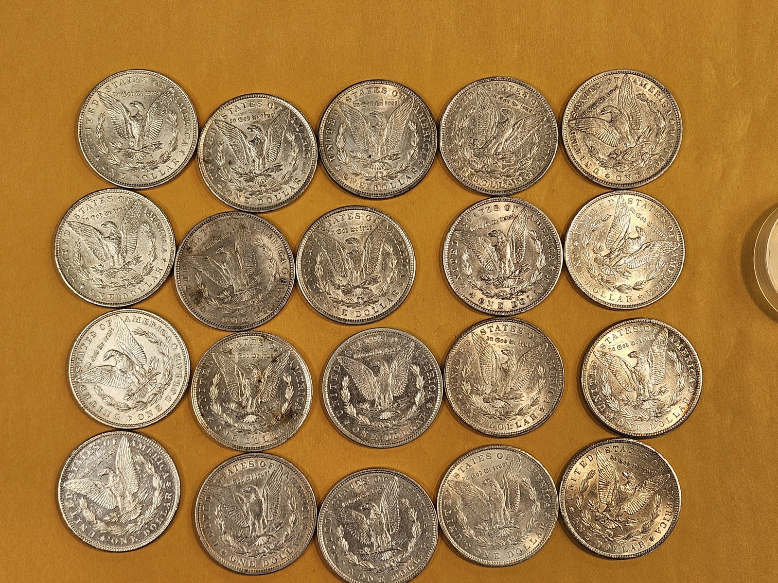 ** FULL ROLL ** Twenty Morgan Silver Dollars - 8