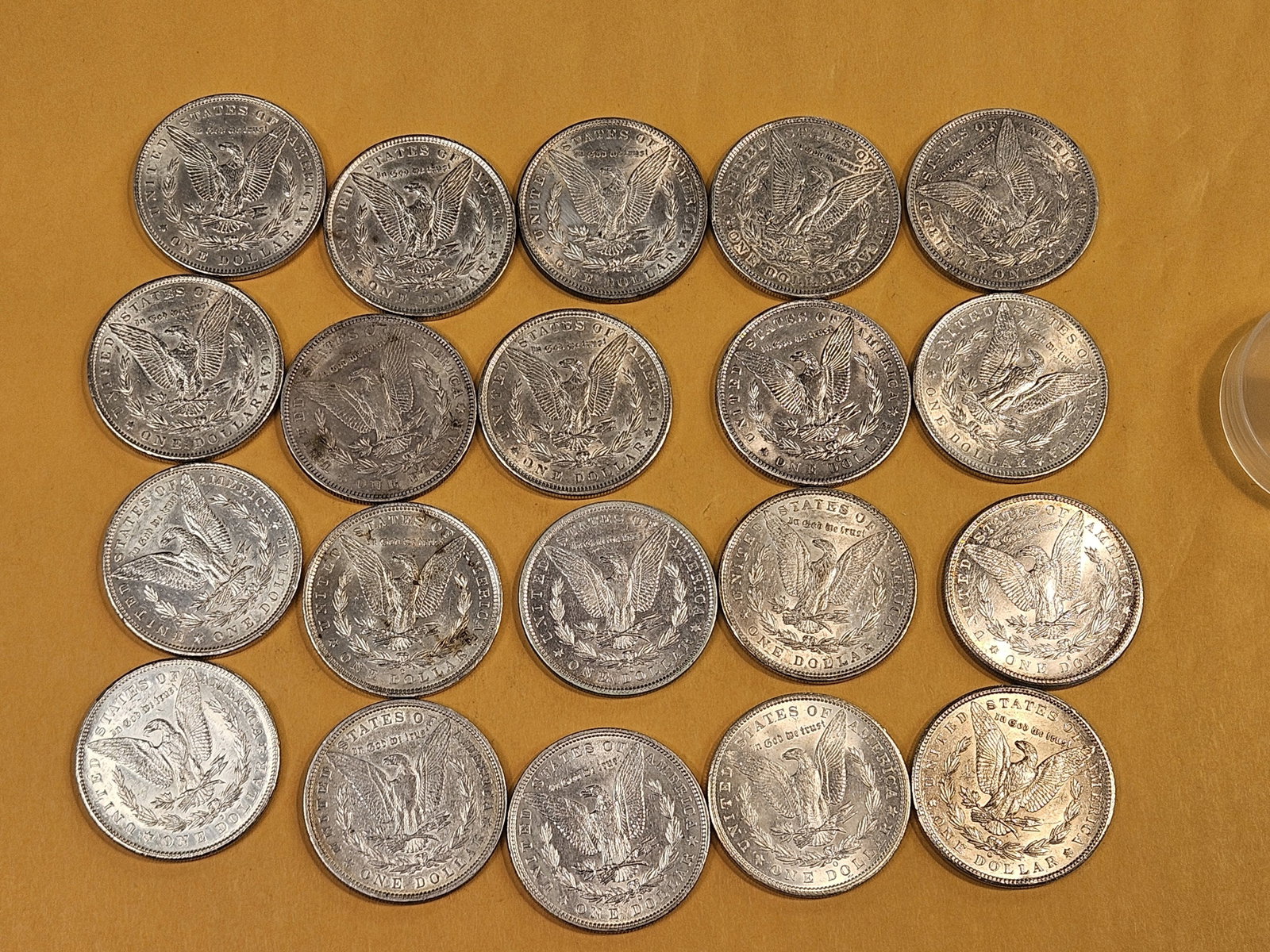 ** FULL ROLL ** Twenty Morgan Silver Dollars - 9