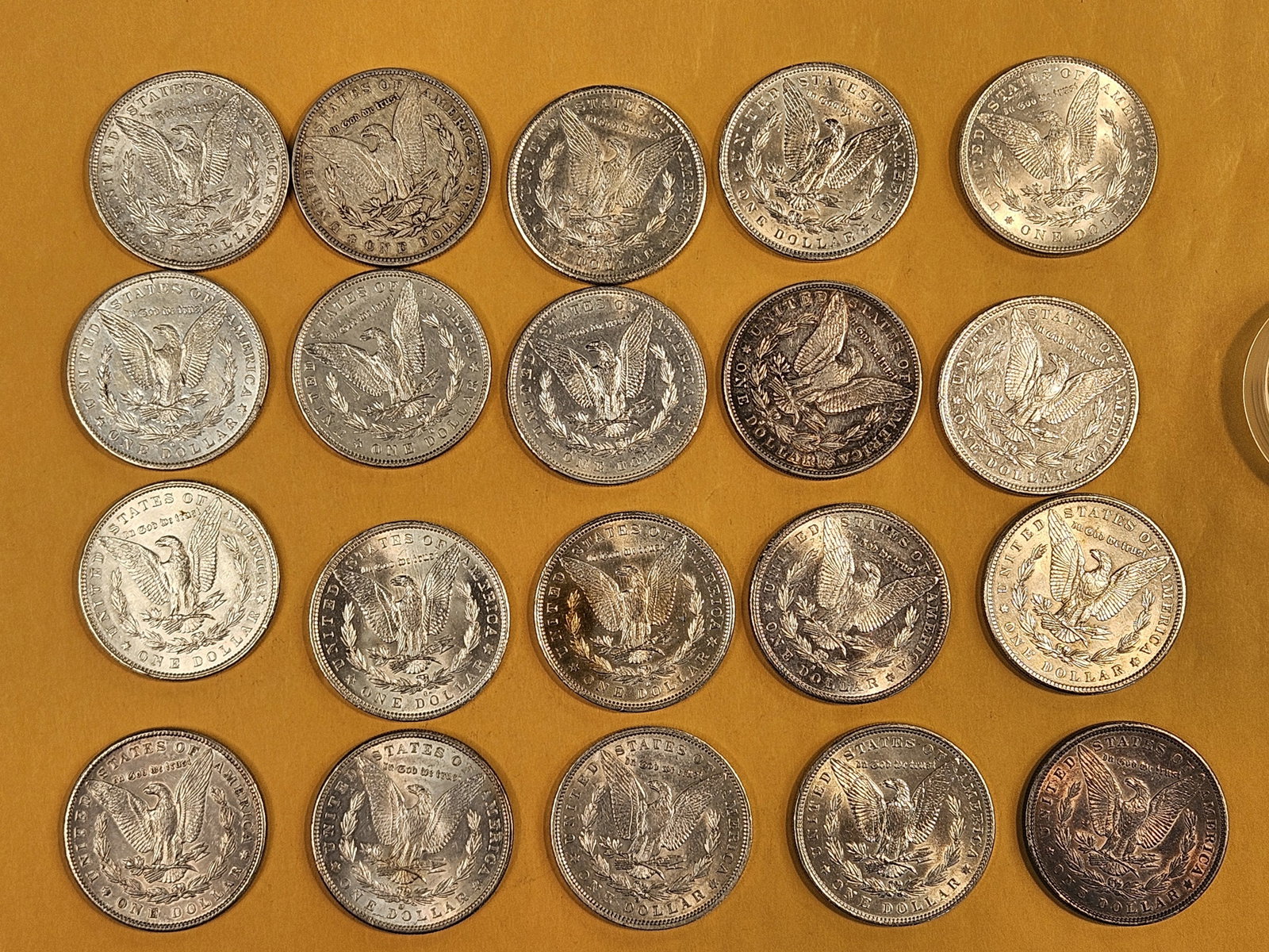 ** FULL ROLL ** Twenty Morgan Silver Dollars - 8