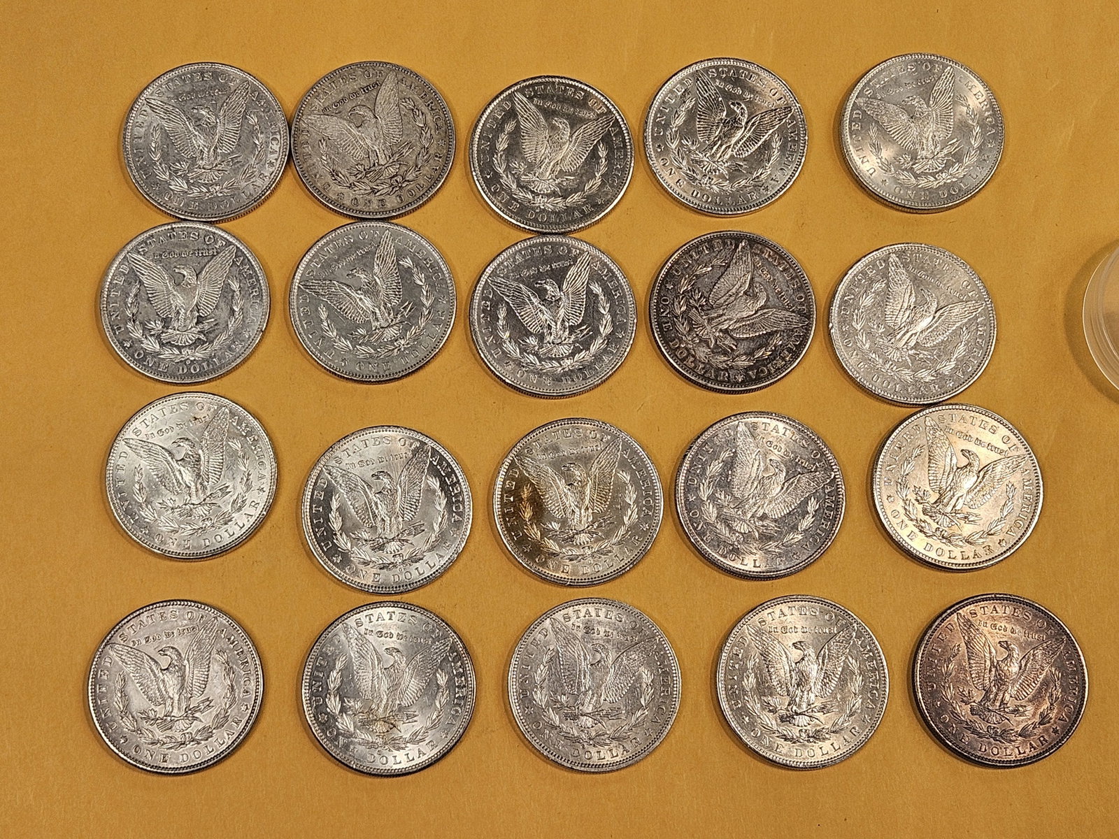 ** FULL ROLL ** Twenty Morgan Silver Dollars - 9