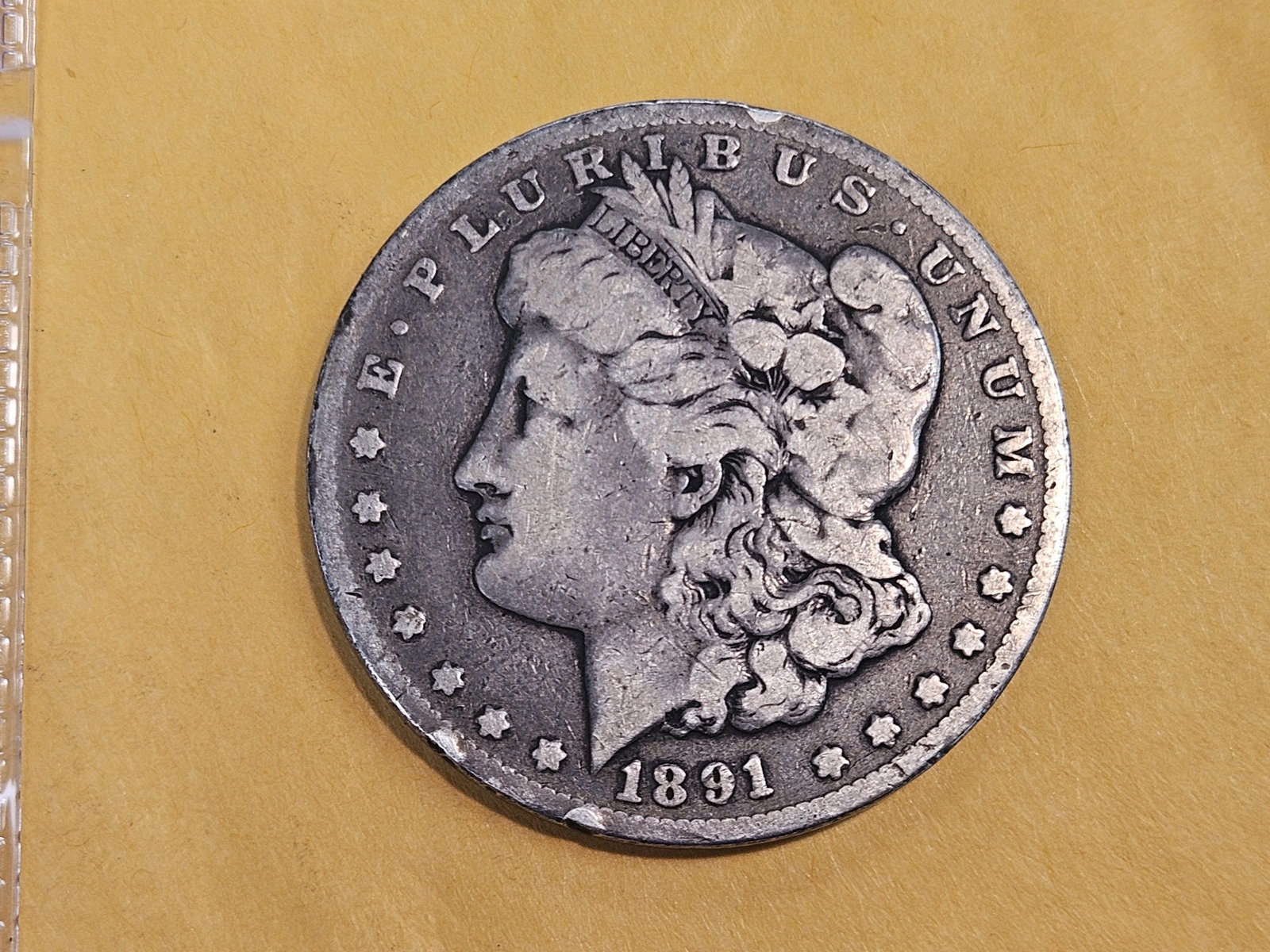 ** KEY DATE ** 1891-CC Morgan Dollar in Very Good plus: KEY DATE! CARSON CITY