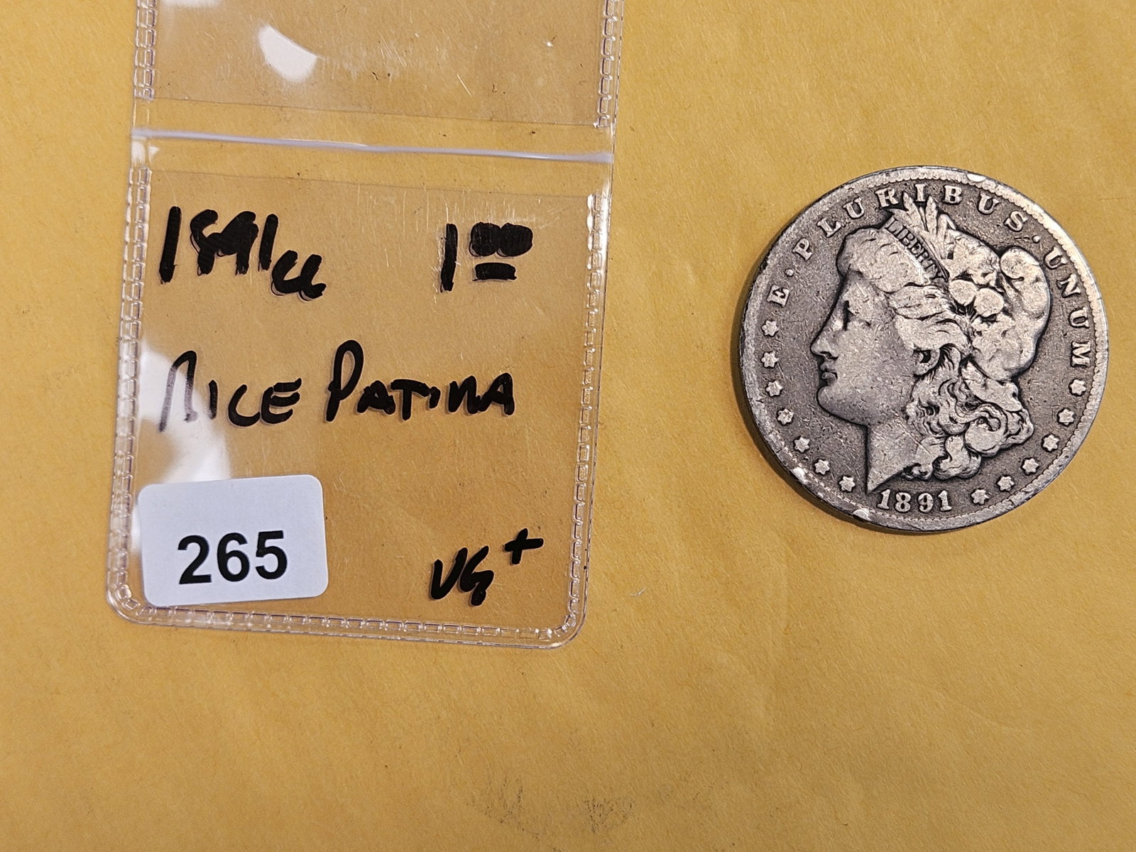 ** KEY DATE ** 1891-CC Morgan Dollar in Very Good plus - 2